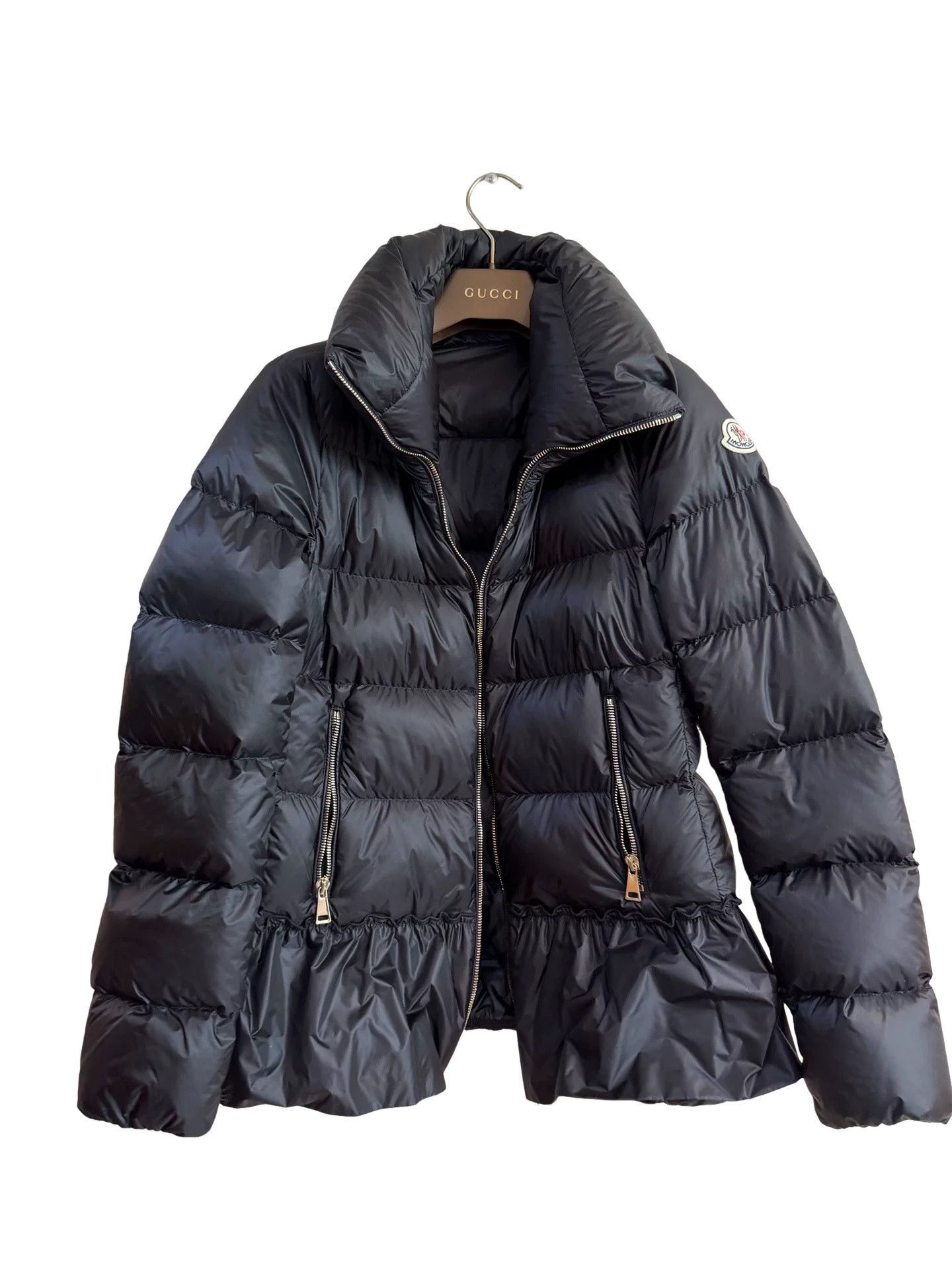 Moncler Moncler Ruffled Quilted Puffer Coat Size 00 Size XXS / US 00 / IT 34 - 1 Thumbnail