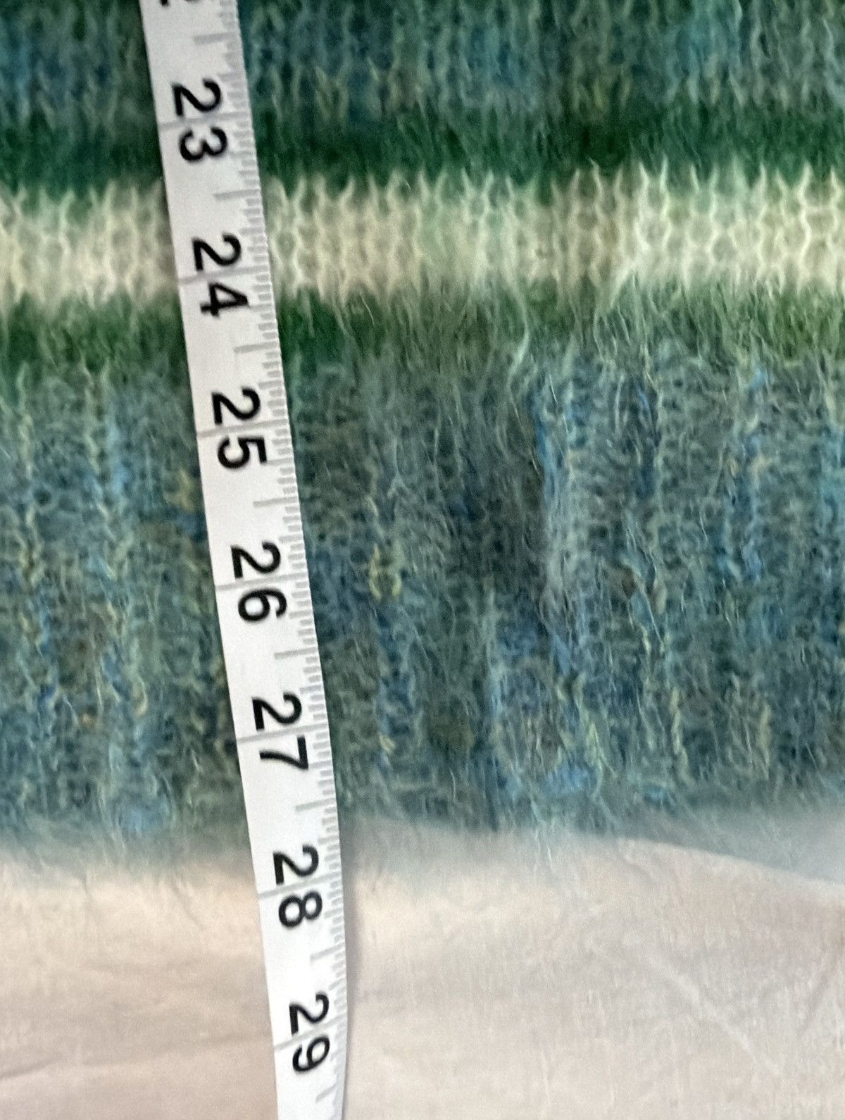 Marni Marni Fuzzy Mohair Knit Striped Sweater Green and Blue Size US M / EU 48-50 / 2 - 7 Thumbnail