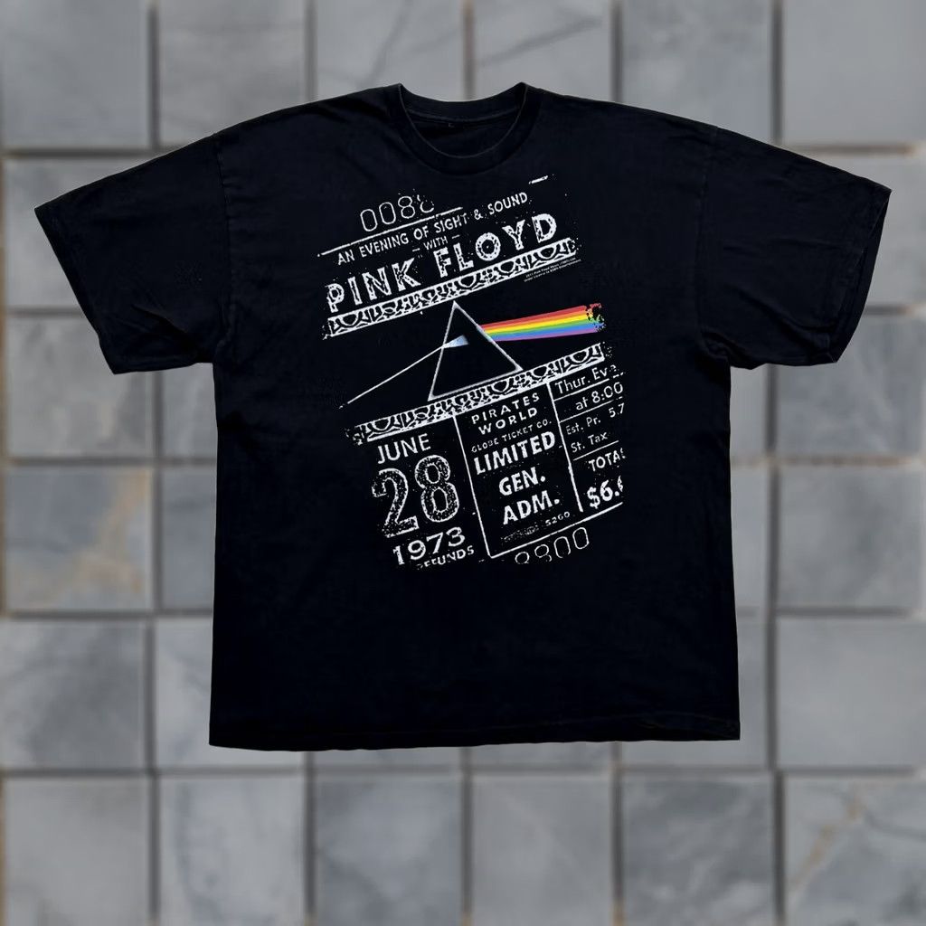 Vintage Pink Floyd Shirt Mens 2XL Black Dark Side Ticket Concert Graphic Tee Rock Size US XXL / EU 58 / 5 - 1 Thumbnail