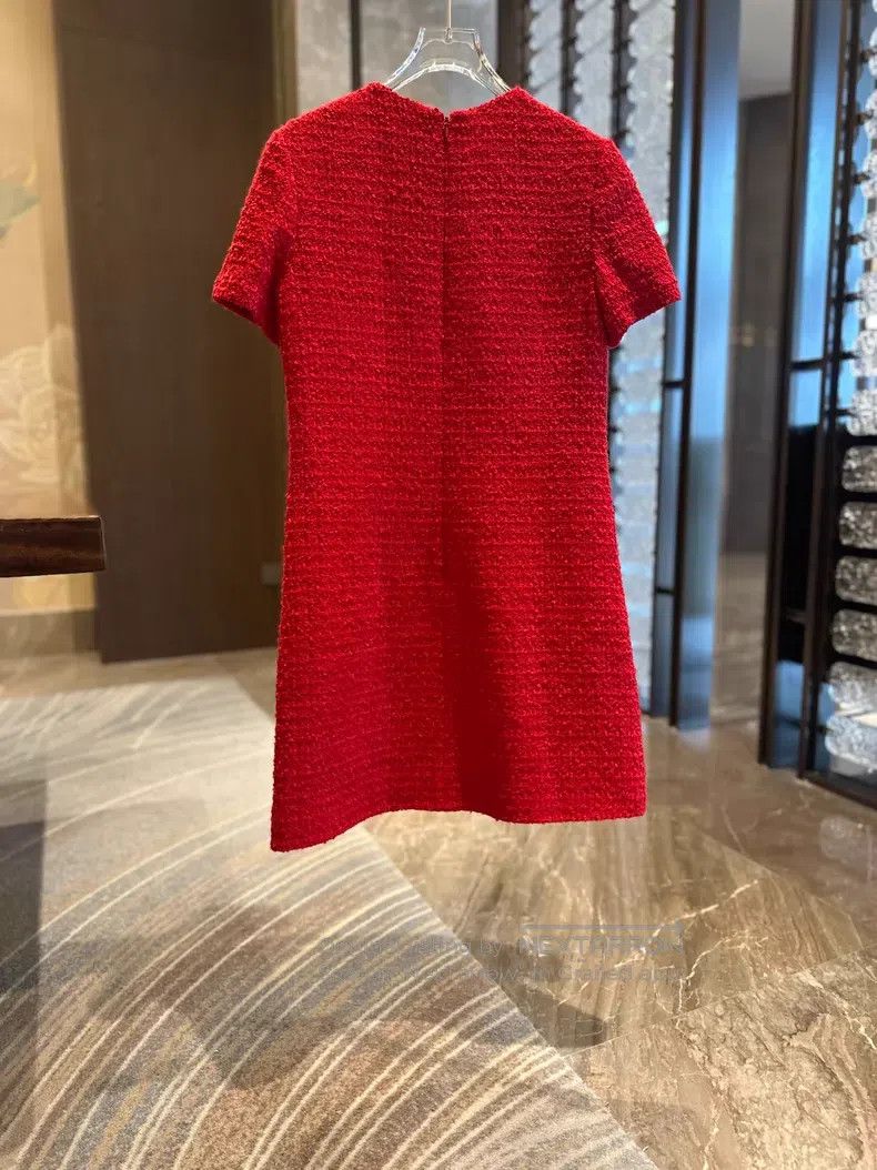 Valentino Valentino Red tweed dress Size S / US 4 / IT 40 - 2 Thumbnail
