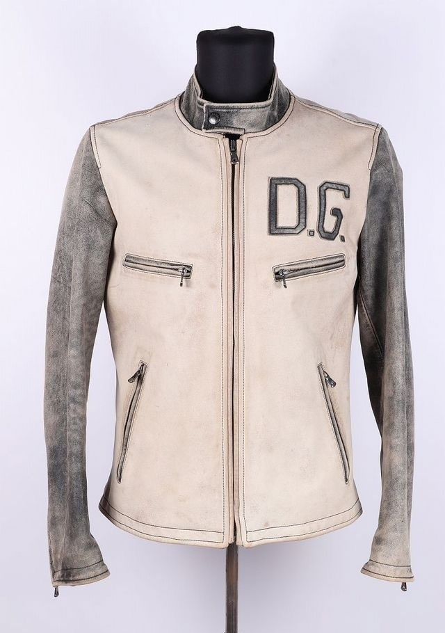 Dolce & Gabbana Dolce Gabbana Archive Vintage Orange Leather Biker