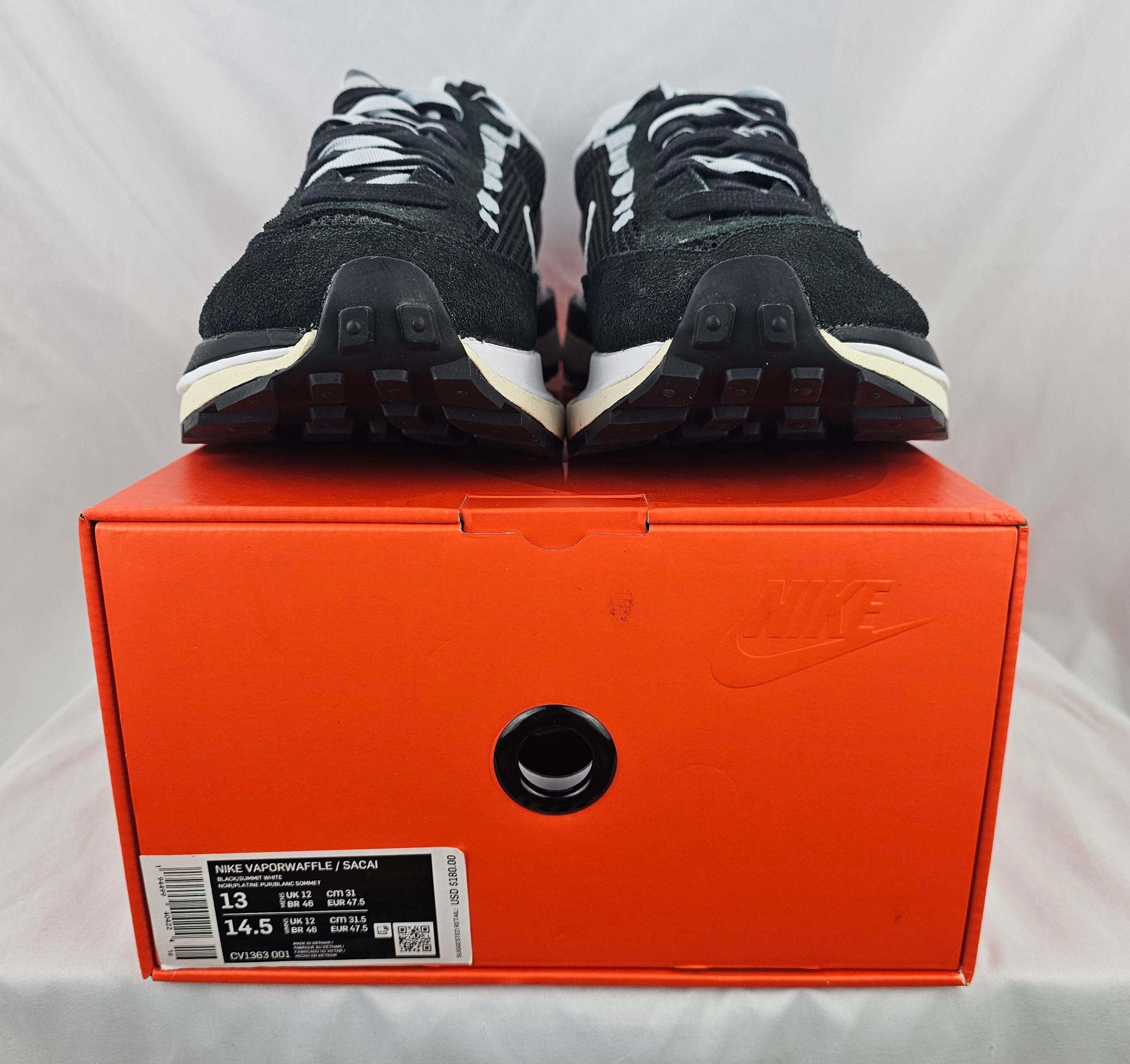 Nike × Sacai Nike x Sacai VaporWaffle Black White Men's Size 13 US NEW Size US 13 / EU 46 - 8 Thumbnail