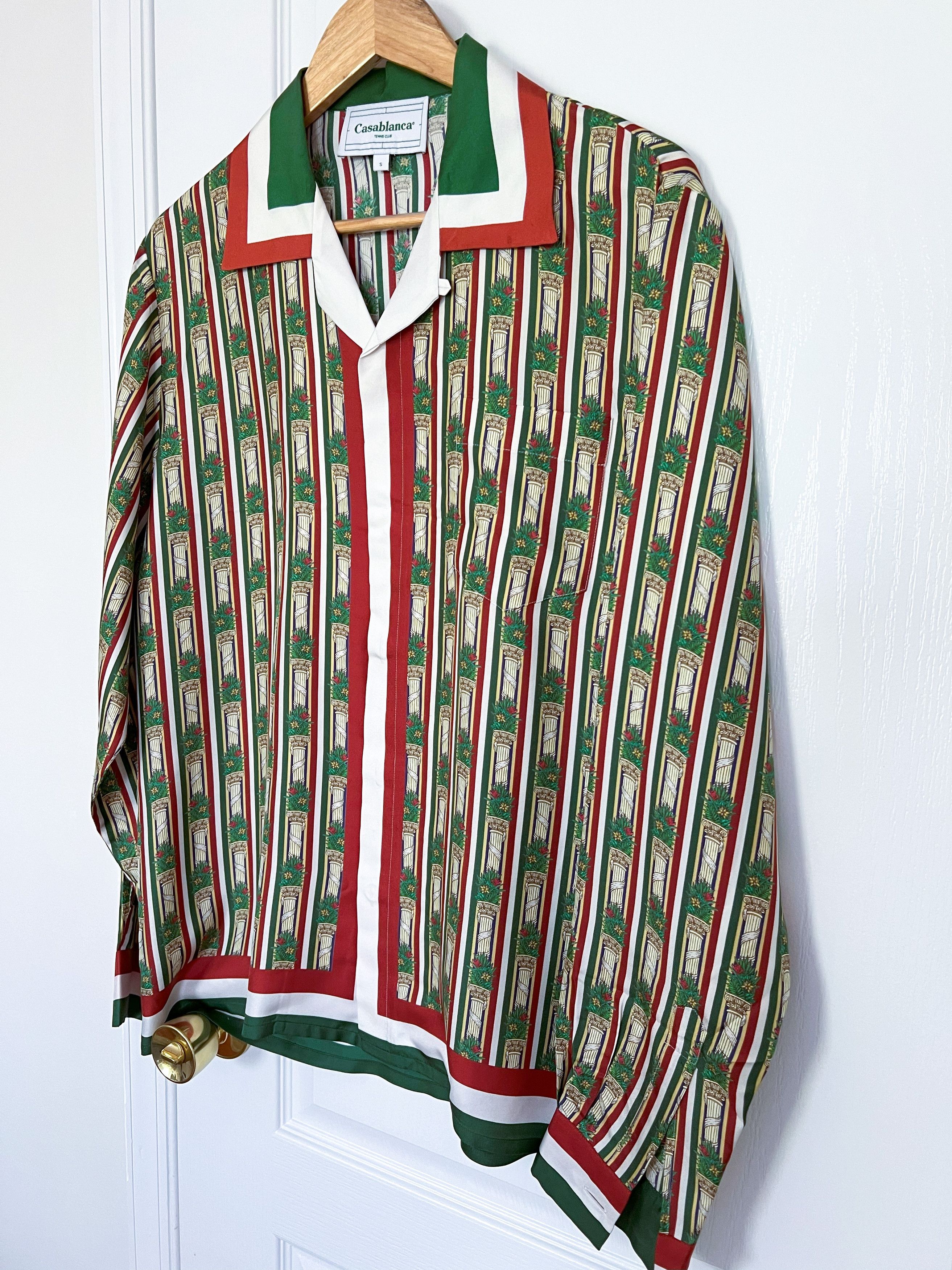 Casablanca Godfather Cuban Collar Long-Sleeve Silk Shirt Size US S / EU 44-46 / 1 - 2 Thumbnail