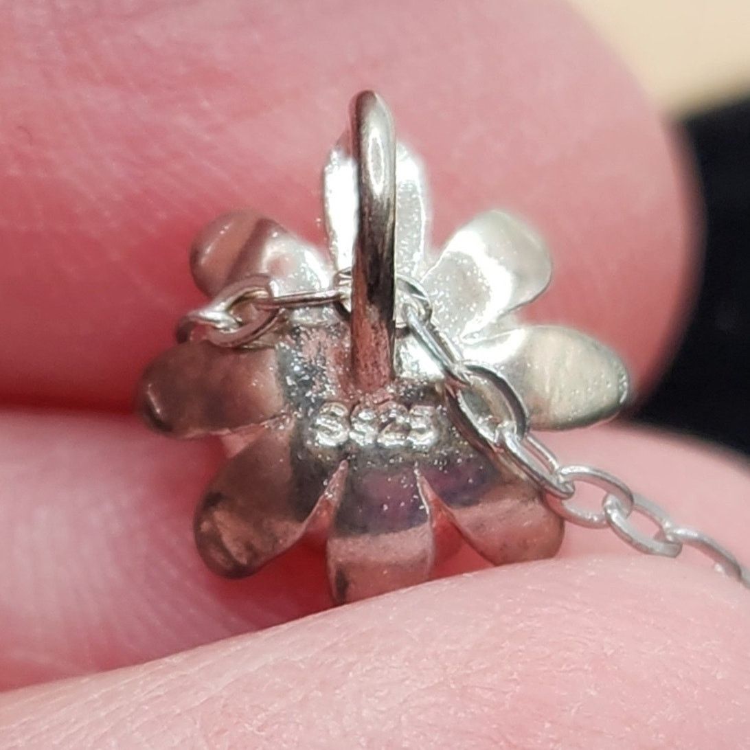 Other Sterling Silver Lotus Flower Necklace | Adjustable 17 Inch Size ONE SIZE - 9 Thumbnail