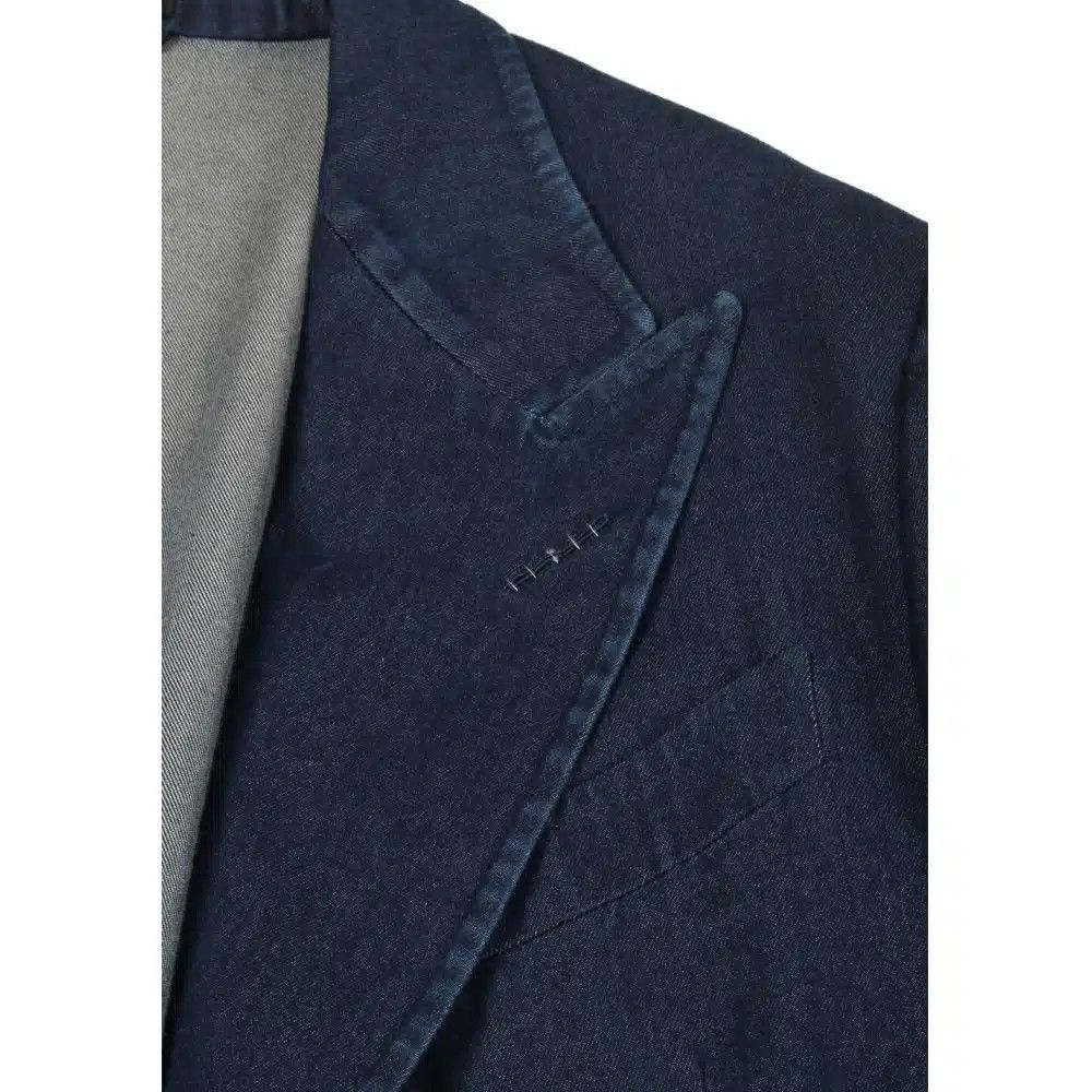 Tom Ford o1sndg0825 1XQY40 Single Breast Blazer in Blue Size US L / EU 52-54 / 3 - 2 Thumbnail