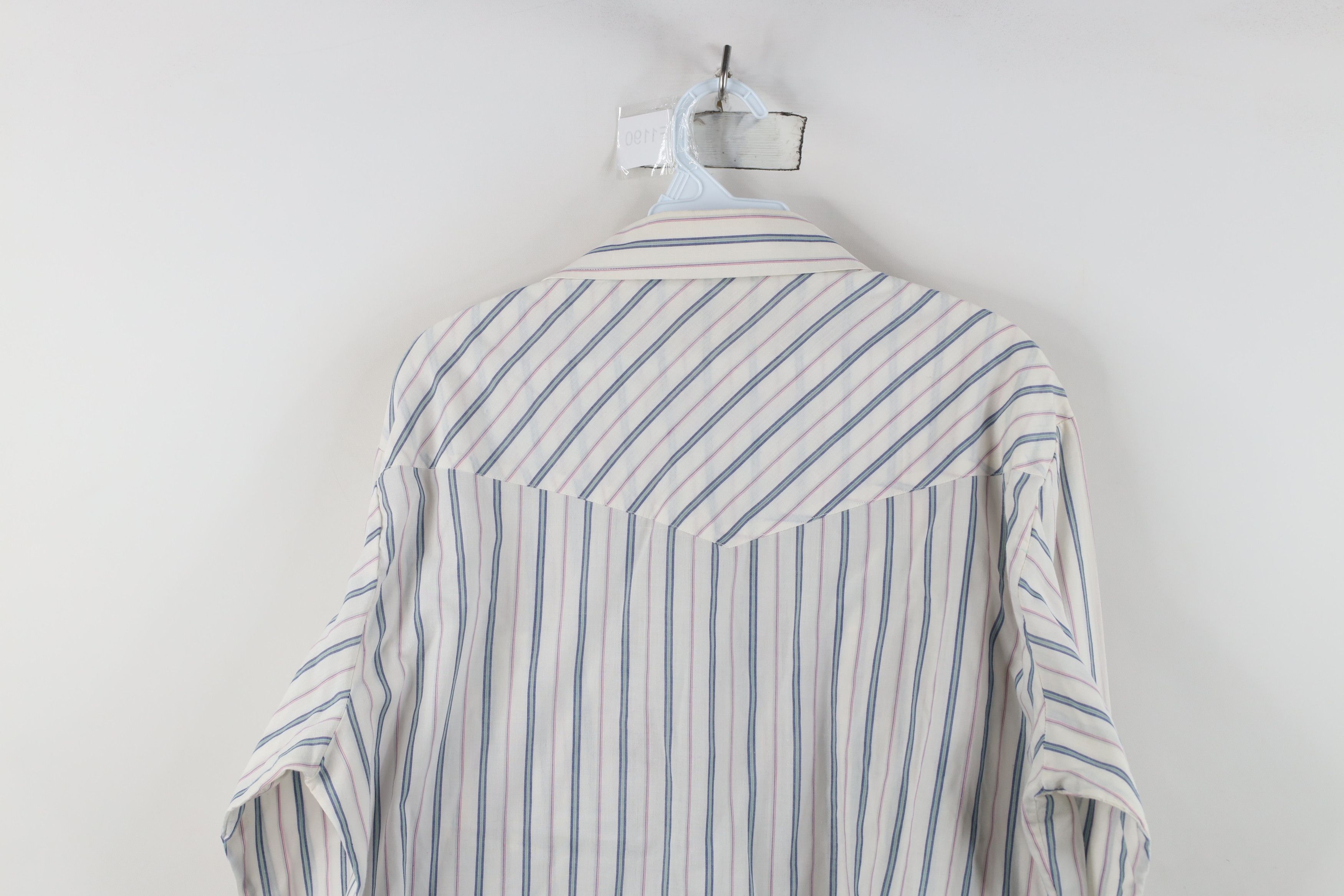 Vintage Vintage 70s Rockabilly Cowboy Striped Snap Button Shirt Size US L / EU 52-54 / 3 - 12 Thumbnail
