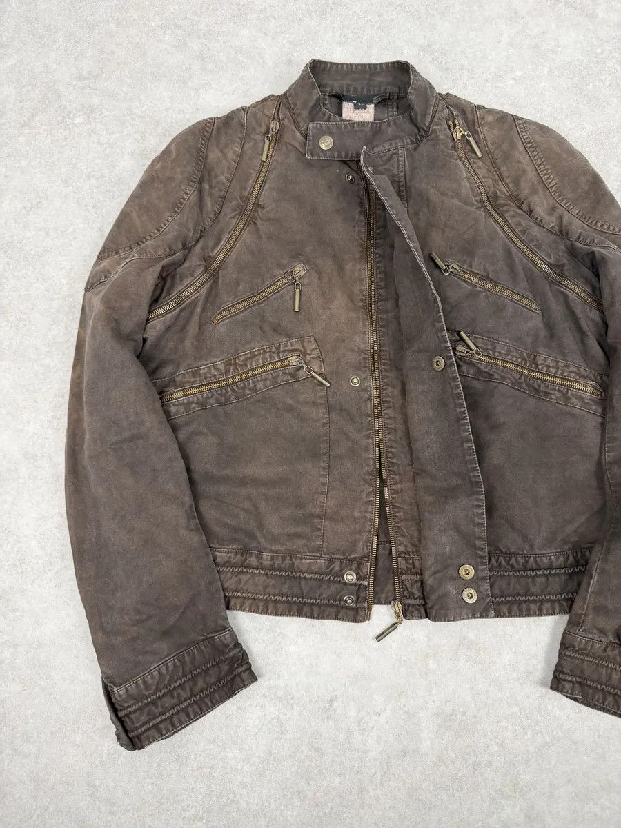 Just Cavalli SS2004 Cavalli Brown Multi-Zip Bomber Jacket Size US M / EU 48-50 / 2 - 8 Thumbnail