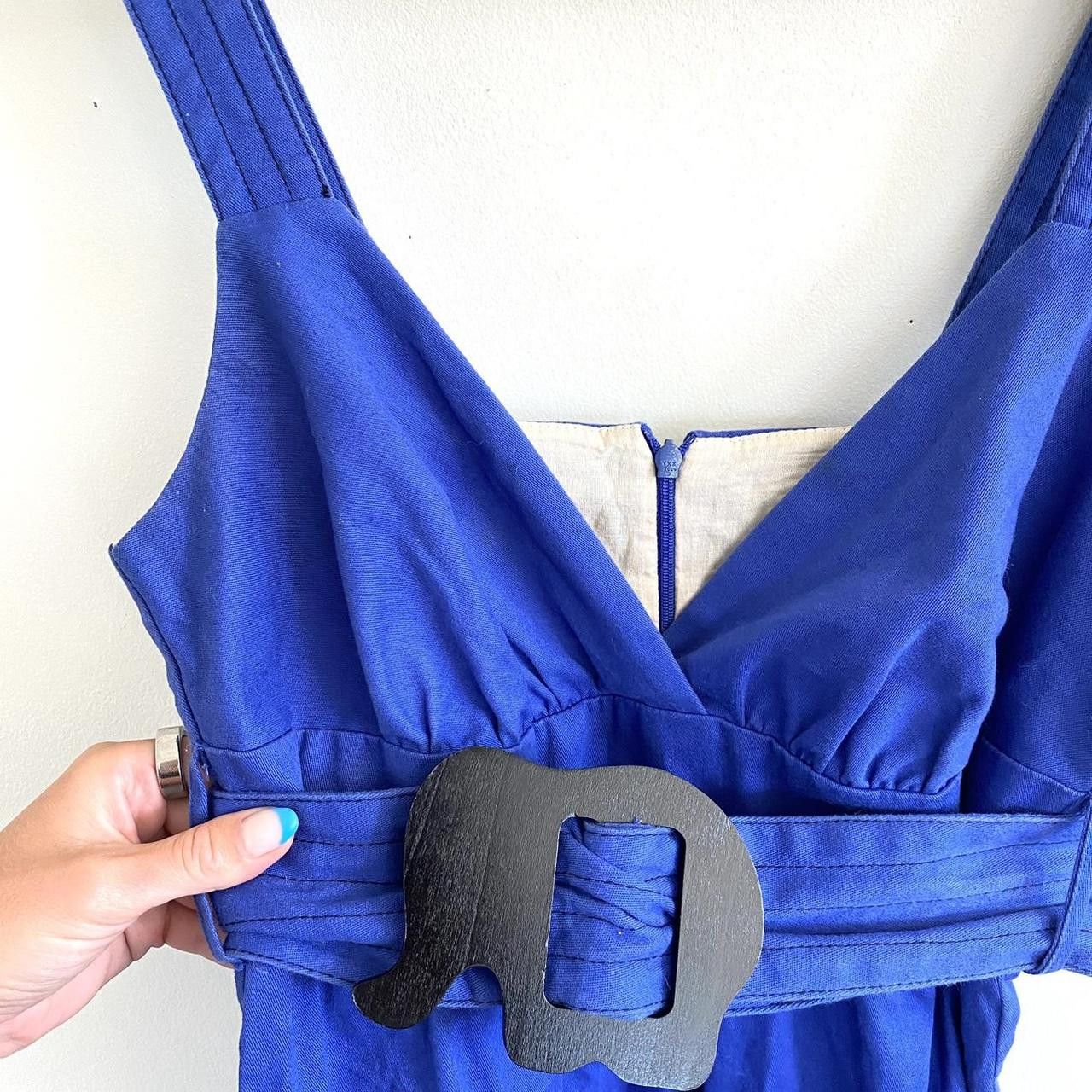 VaVa VAVA JOY HAN BLUE MINI DRESS VINTAGE BUCKLE ELEPHANT SMALL Size S / US 4 / IT 40 - 5 Thumbnail