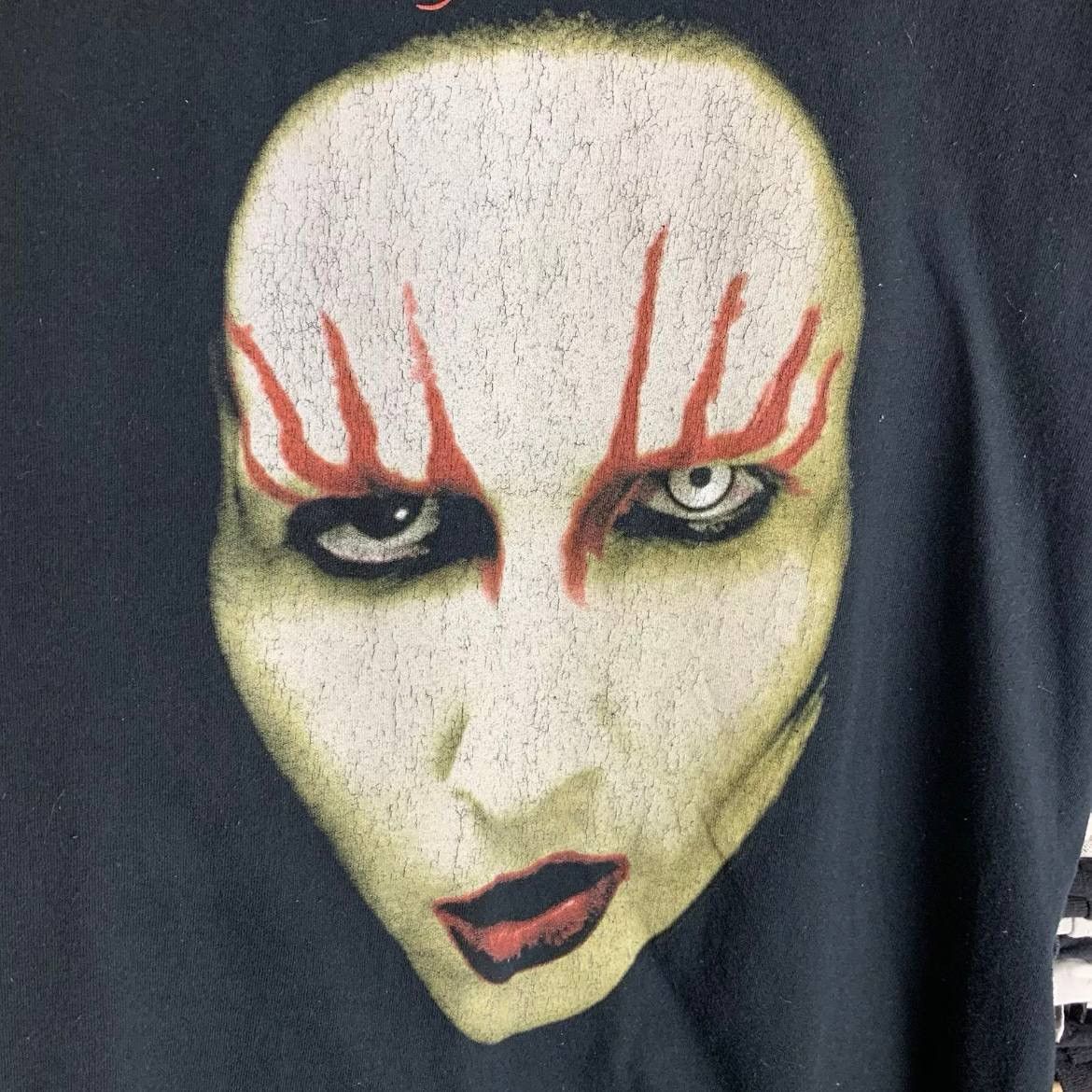 Band Tees Rare! Marilyn Manson Big Face Logo Tee Vintage 00s Size US S / EU 44-46 / 1 - 7 Thumbnail