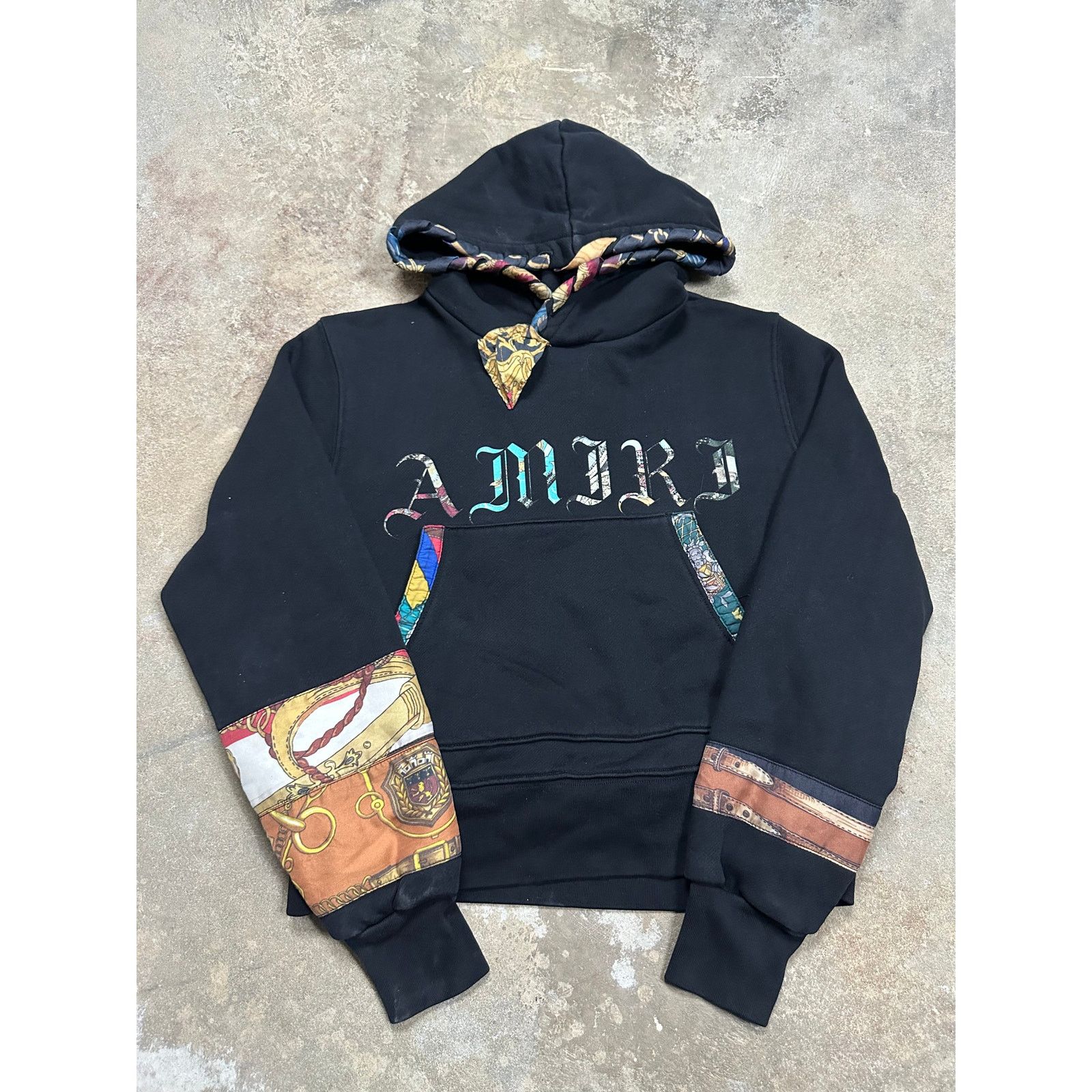 Amiri patchwork hoodie sale