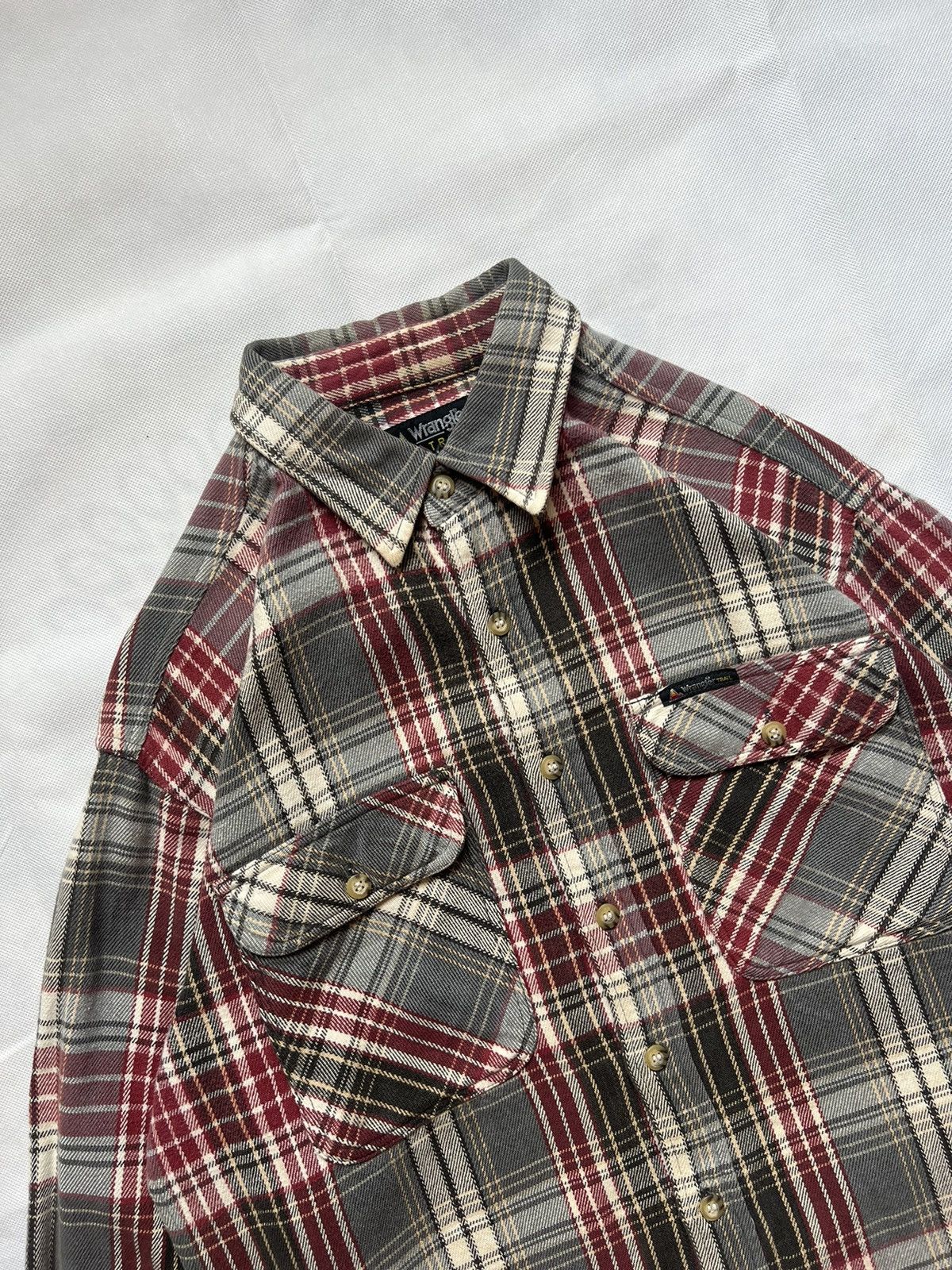 Flannel Vintage Wrangler Trail Plaid Red Checkered Flannel Shirt Size US M / EU 48-50 / 2 - 10 Thumbnail