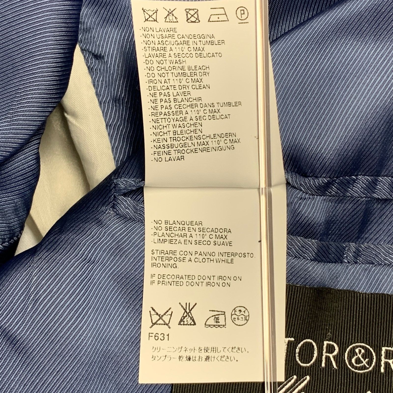 Viktor & Rolf VIKTOR & ROLF Size 42 Blue Virgin Wool Peak Lapel Sport Coat Size 42R - 12 Thumbnail