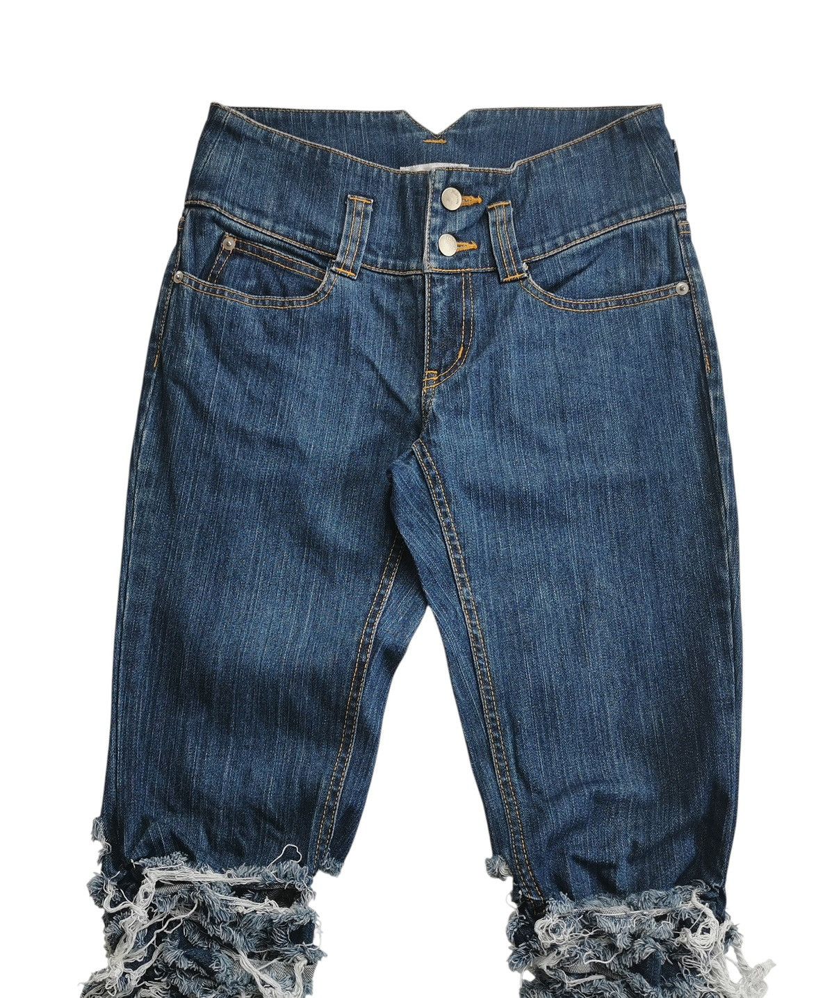 Ne-Net Né-net Frayed Damage Flared,Bootcut Punk Jeans Size 28" / US 6 / IT 42 - 2 Thumbnail