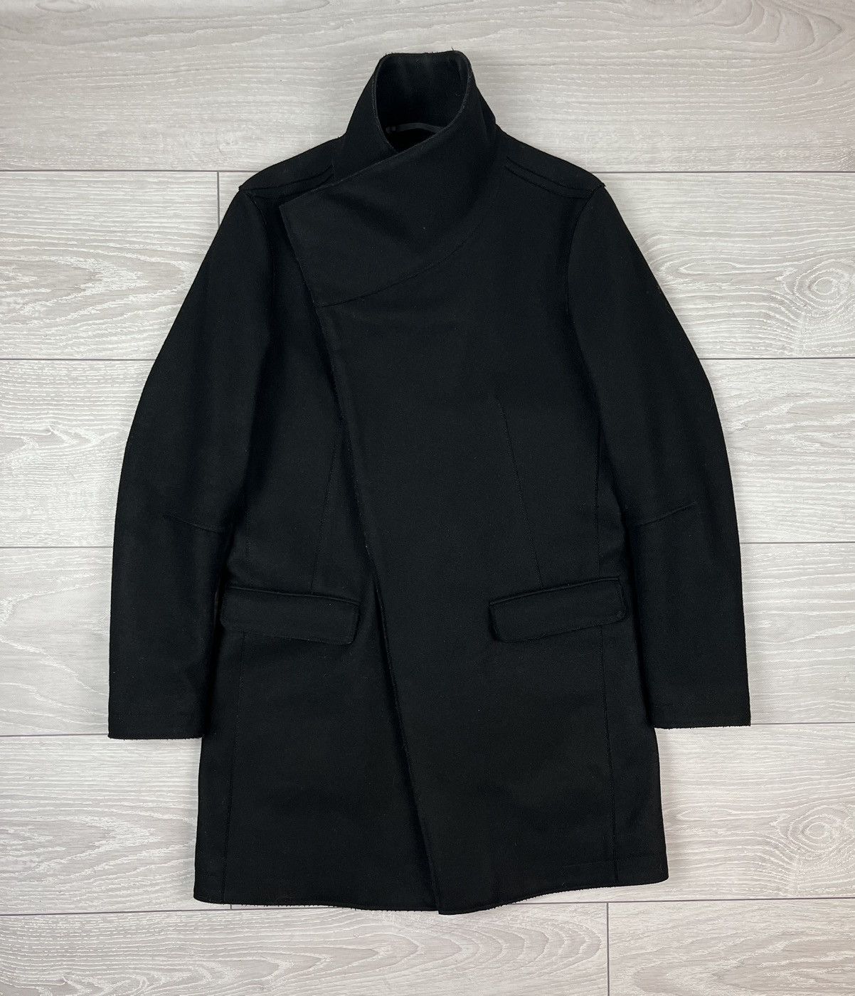 Allsaints Allsaints Thirty Six Black Wool Avante Garde Coat Jacket Size M / US 6-8 / IT 42-44 - 1 Thumbnail