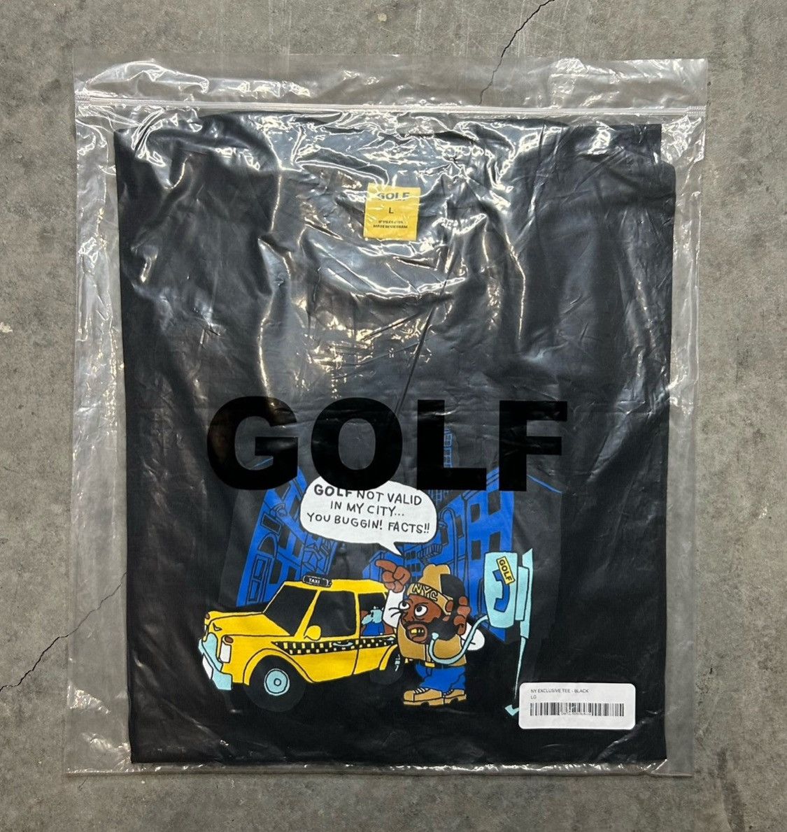 Golf Wang NY EXCLUSIVE TEE (SIZE L) (BLACK) - GOLF WANG Size US L / EU 52-54 / 3 - 1 Preview