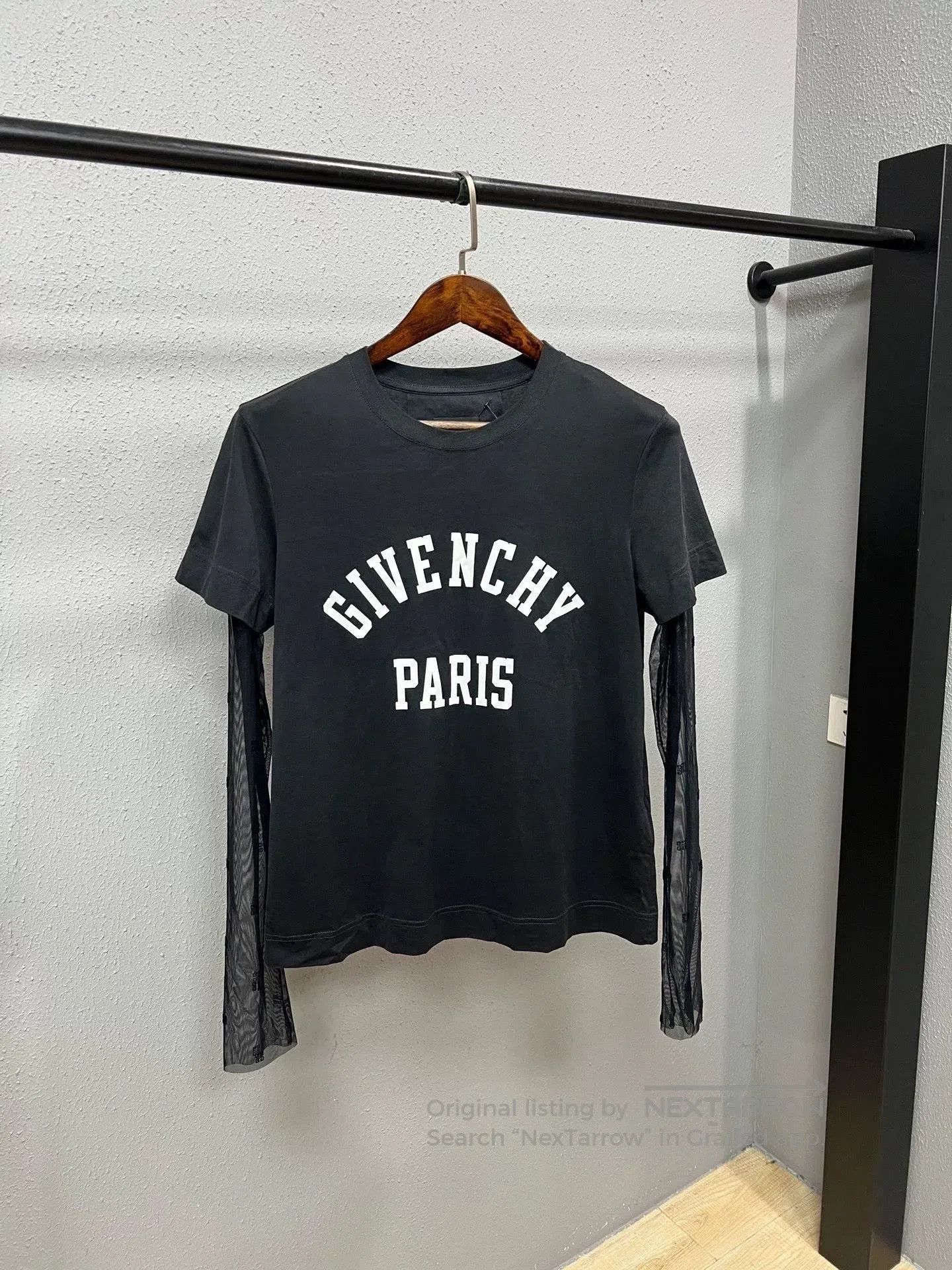 Givenchy Givenchy Black Layered Long Sleeve Top. Size M / US 6-8 / IT 42-44 - 1 Thumbnail