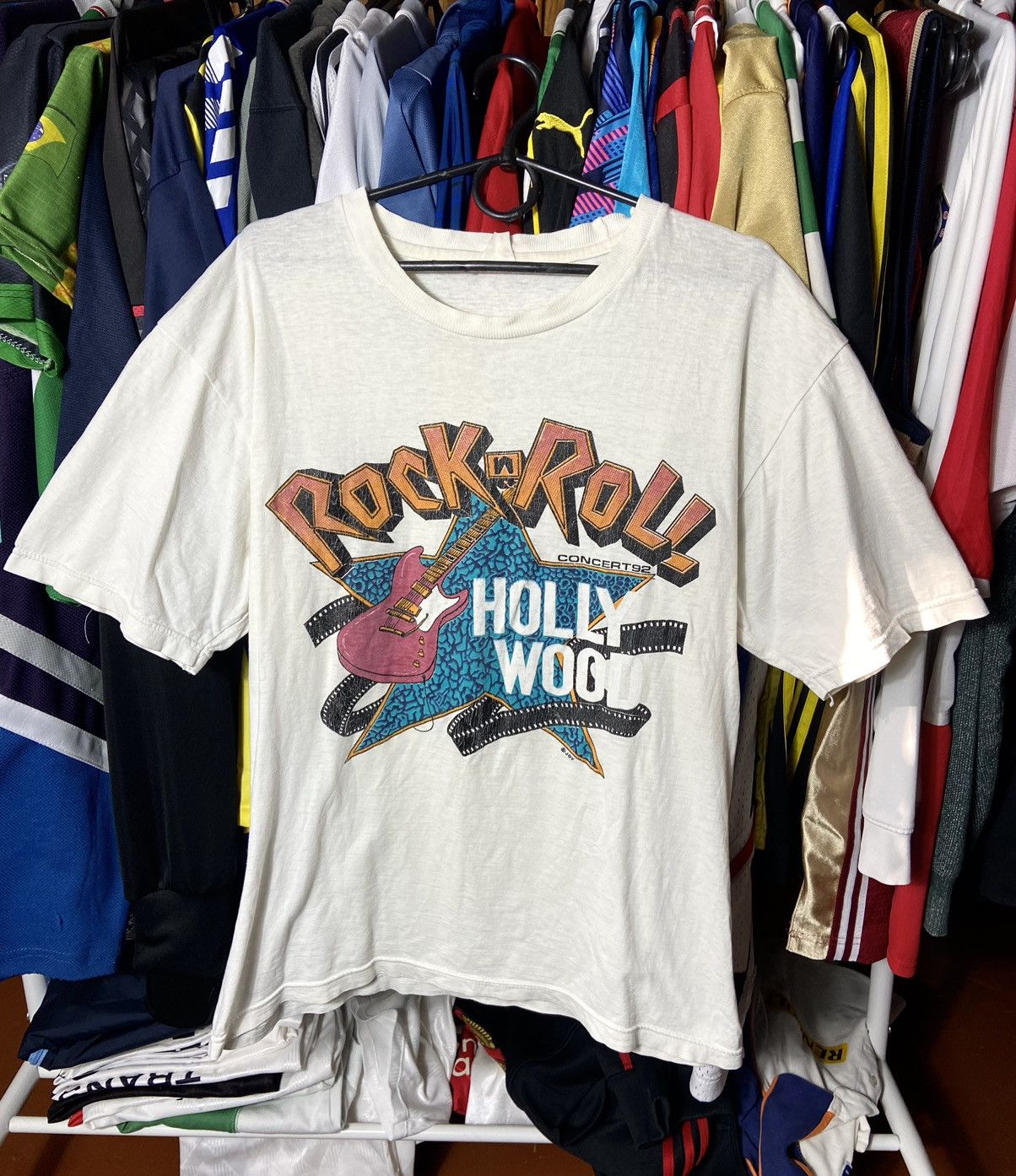 Band Tees × Vintage ROCK-N-ROLL HOLLYWOOD 1992 VINTAGE FADED BAND T-SHIRT Size US L / EU 52-54 / 3 - 1 Thumbnail
