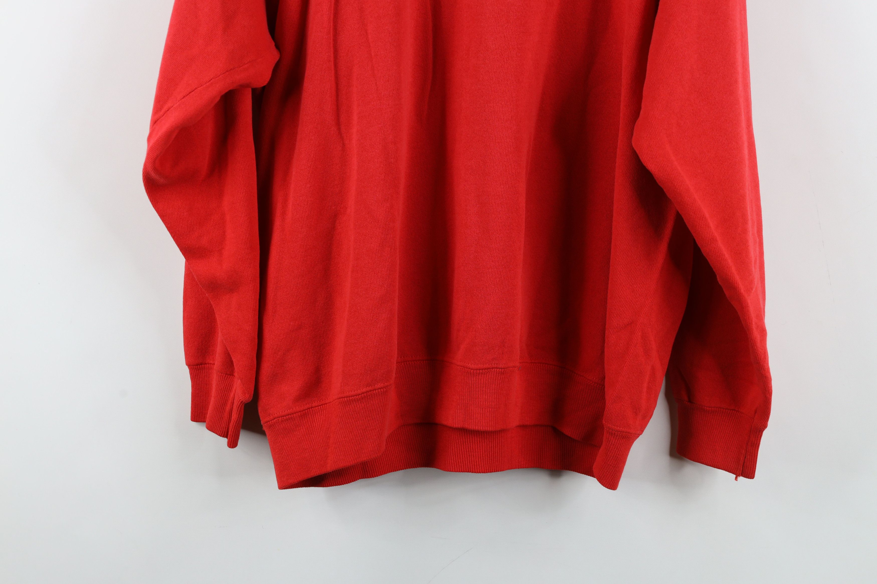 Hanes Vintage 80s Hanes Faded Blank Crewneck Sweatshirt Red USA Size L / US 10 / IT 46 - 15 Thumbnail
