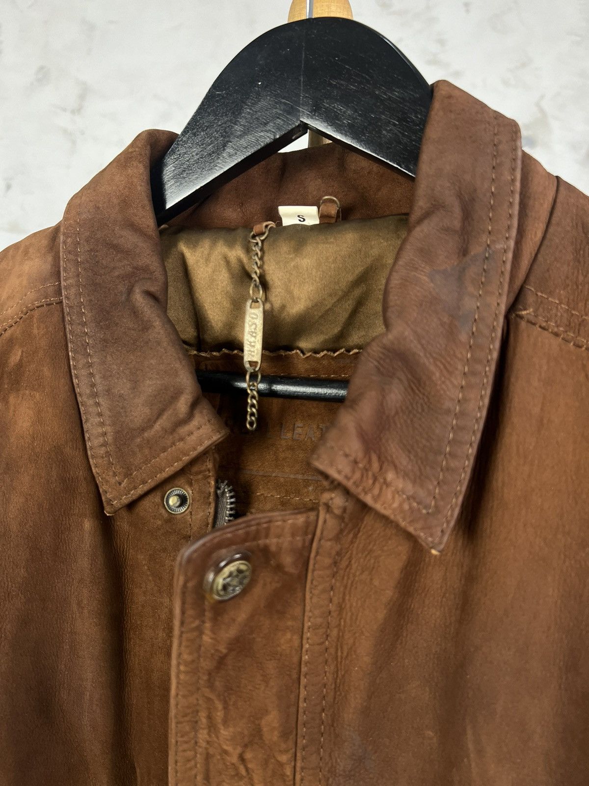 Leather Vintage Leather Bomber Jacket Size S - M Size US S / EU 44-46 / 1 - 8 Thumbnail