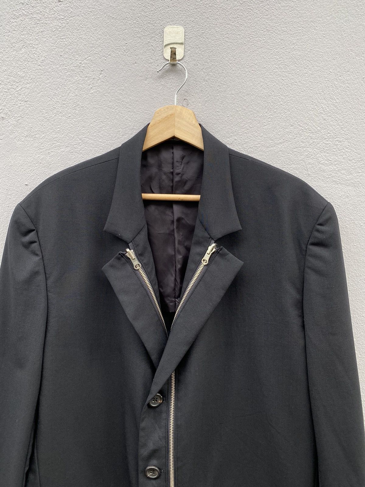Yohji Yamamoto Yohji Yamamoto LQ Ys For Men Zipper Blazer 2way Rare Design Size 42R - 2 Thumbnail