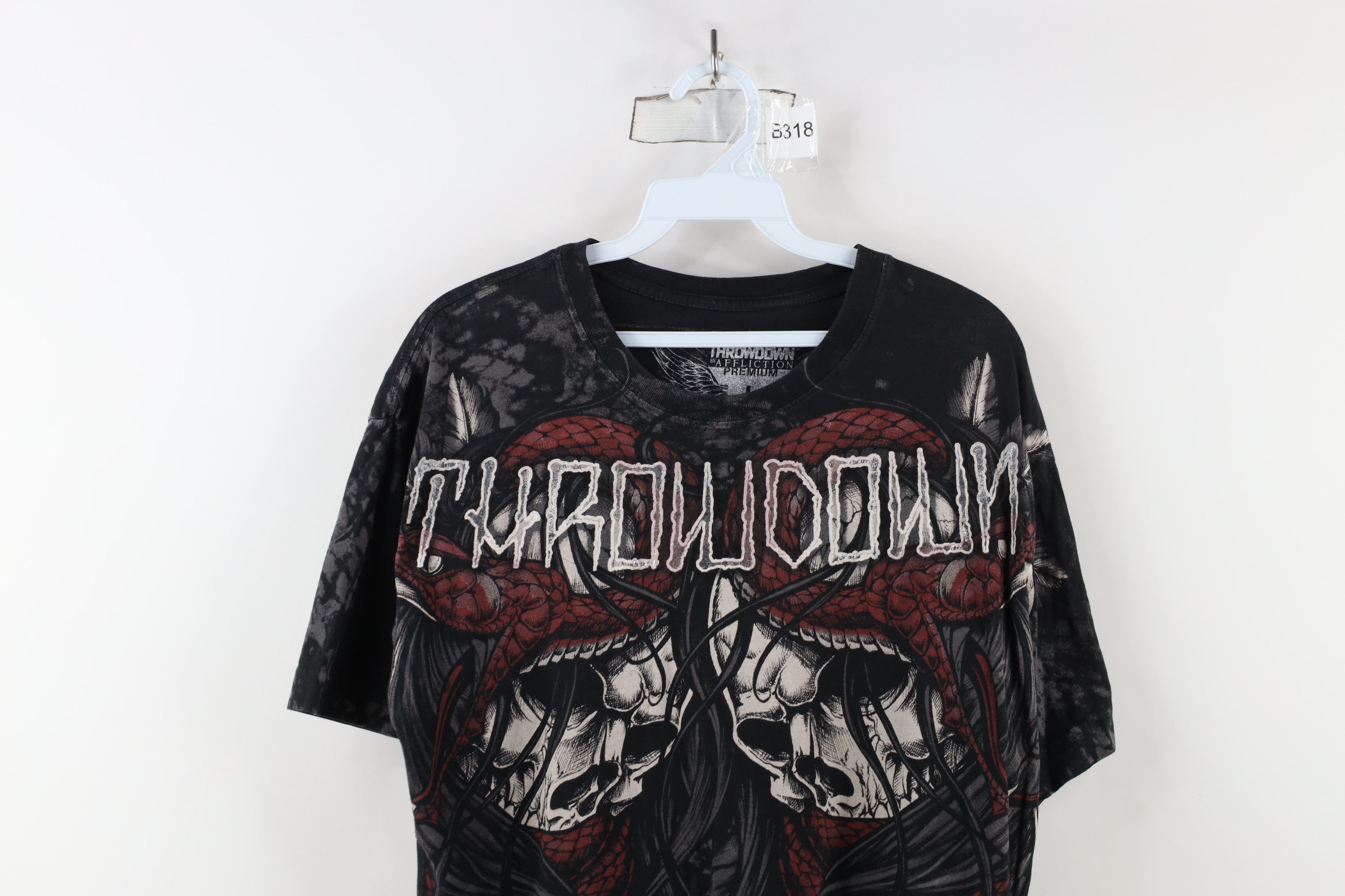 Affliction × Vintage Vintage Y2K Affliction Snake Skull All Over Print T-Shirt Size US L / EU 52-54 / 3 - 2 Thumbnail