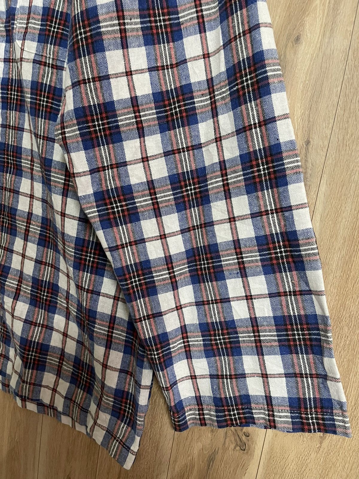 Vintage × Yohji Yamamoto Yohji Yamamoto Button Up Shirt Checkered L Fit M Linen Size US M / EU 48-50 / 2 - 5 Thumbnail