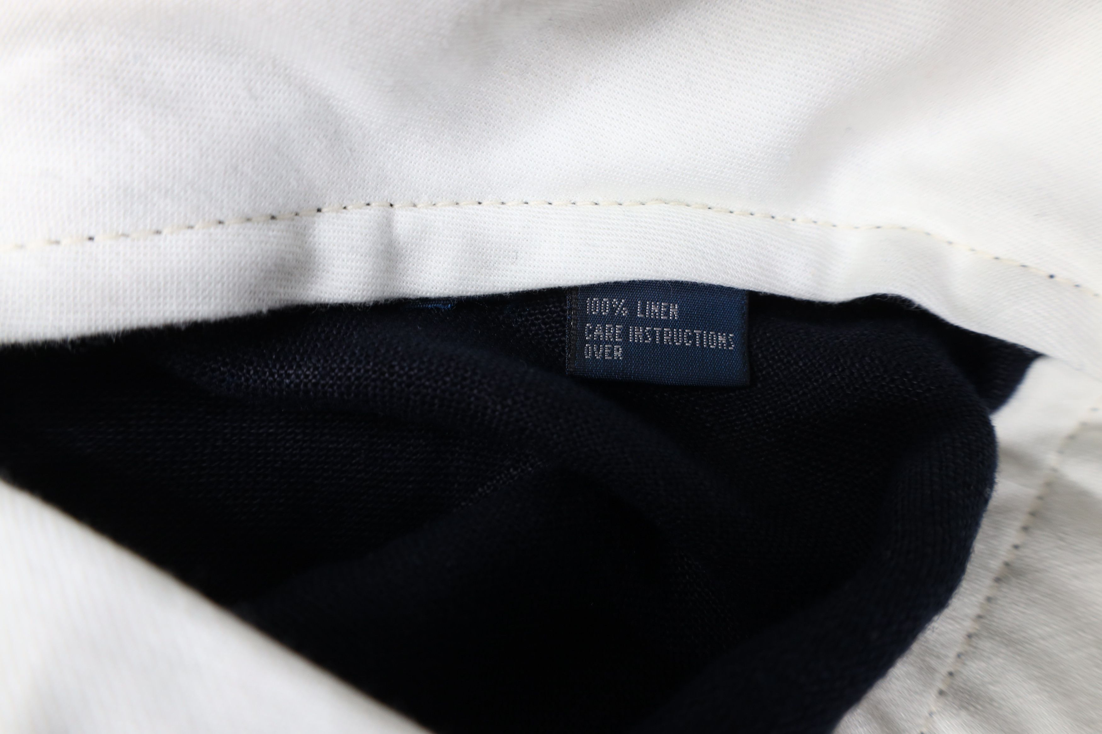 Ralph Lauren × Vintage Vintage 90s Ralph Lauren Wide Leg Chino Pants Navy Blue Size US 38 / EU 54 - 7 Thumbnail