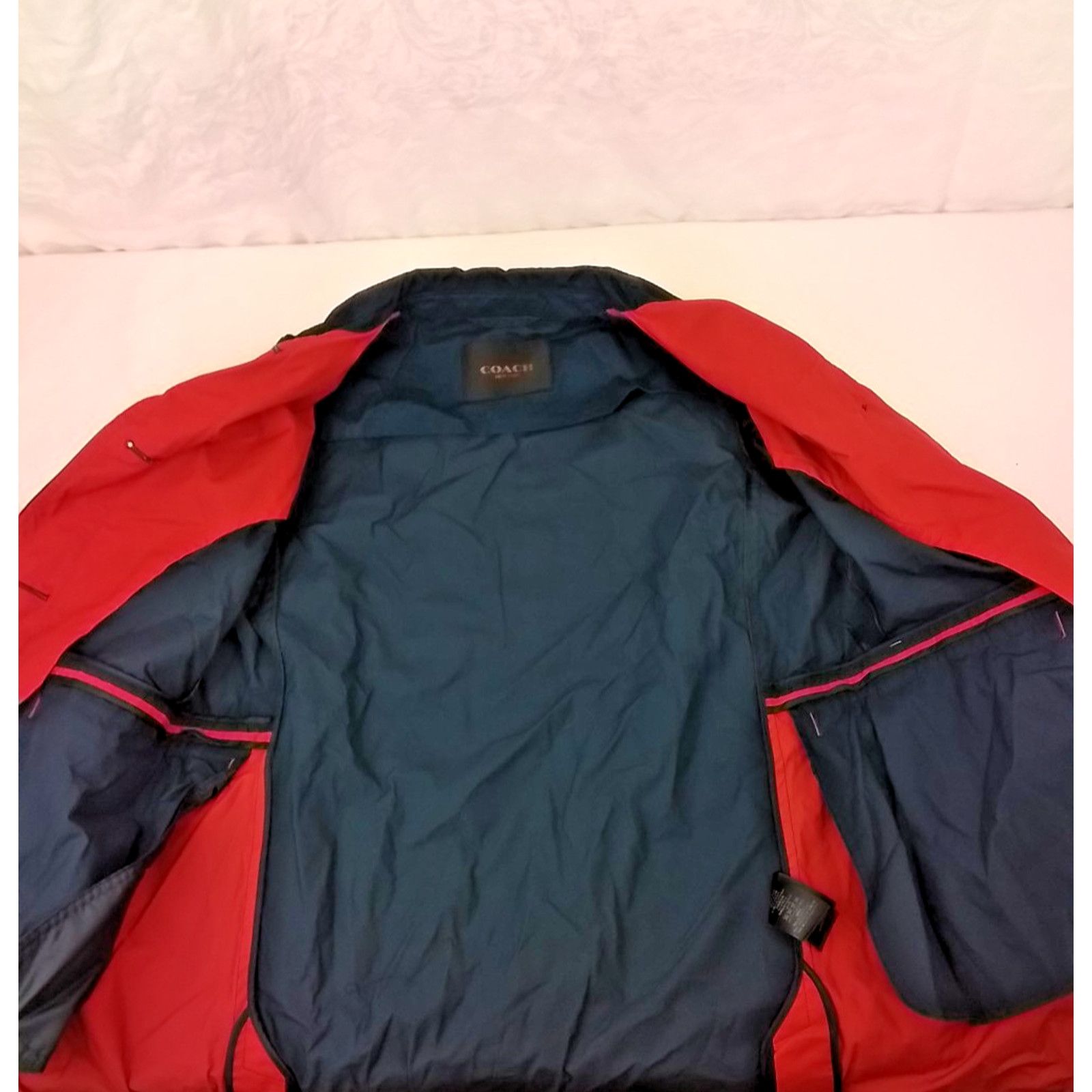 Coach Coach Trench Jacket Women's M Blue/Red #J3065 Size M / US 6-8 / IT 42-44 - 6 Thumbnail