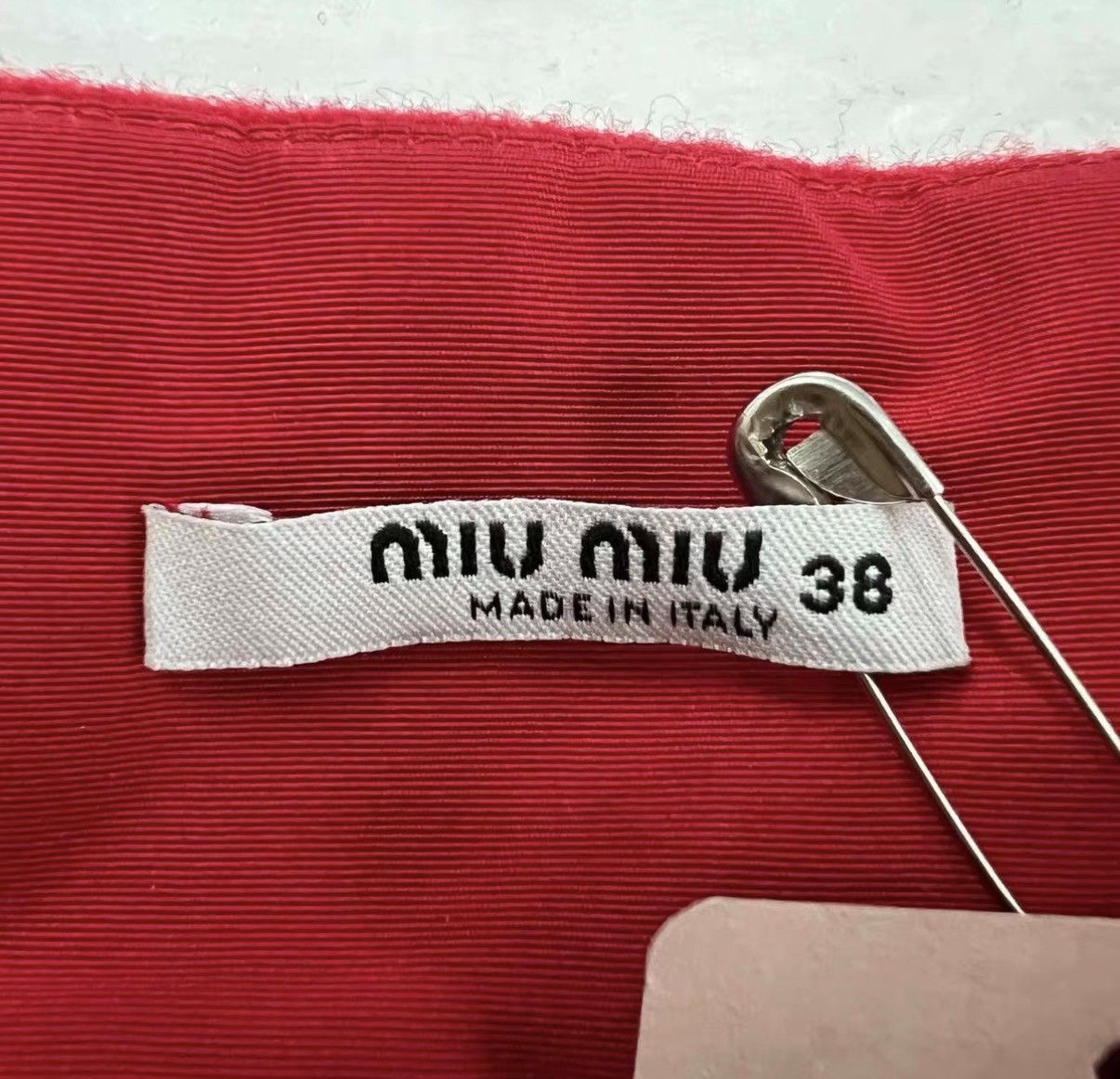 Miu Miu Miu Miu Red Mini A-line Skirt J41 Size XS / US 0-2 / IT 36-38 - 3 Thumbnail
