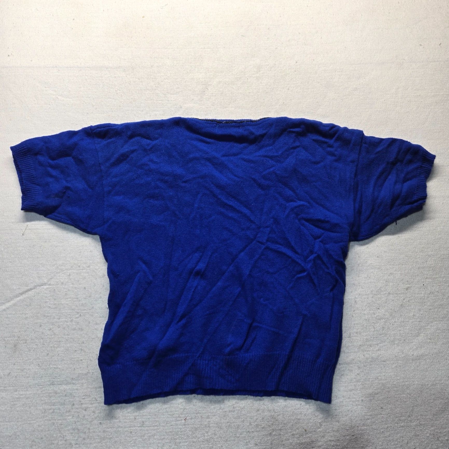 Vintage VINTAGE Washington Sweater Shirt Womens 22W Blue V-Neck Short Sleeve Knit Pullover Plus Size 22 Women’s Cold Weather Casual 90s Size 3XL / US 20-22 - 7 Thumbnail