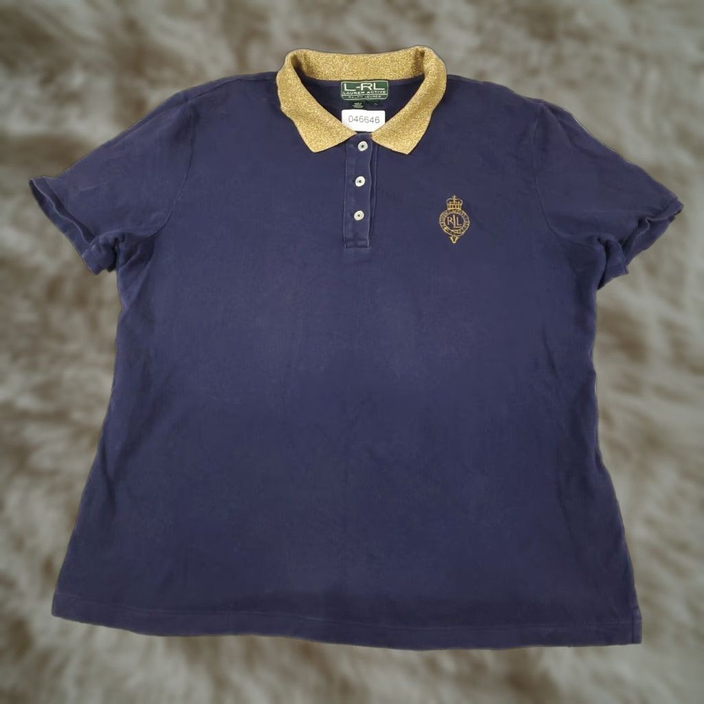Ralph Lauren Ralph Lauren Polo Womens Extra Large XL Blue Casual Short Sleeve Shirt Size XL / US 12-14 / IT 48-50 - 1 Thumbnail