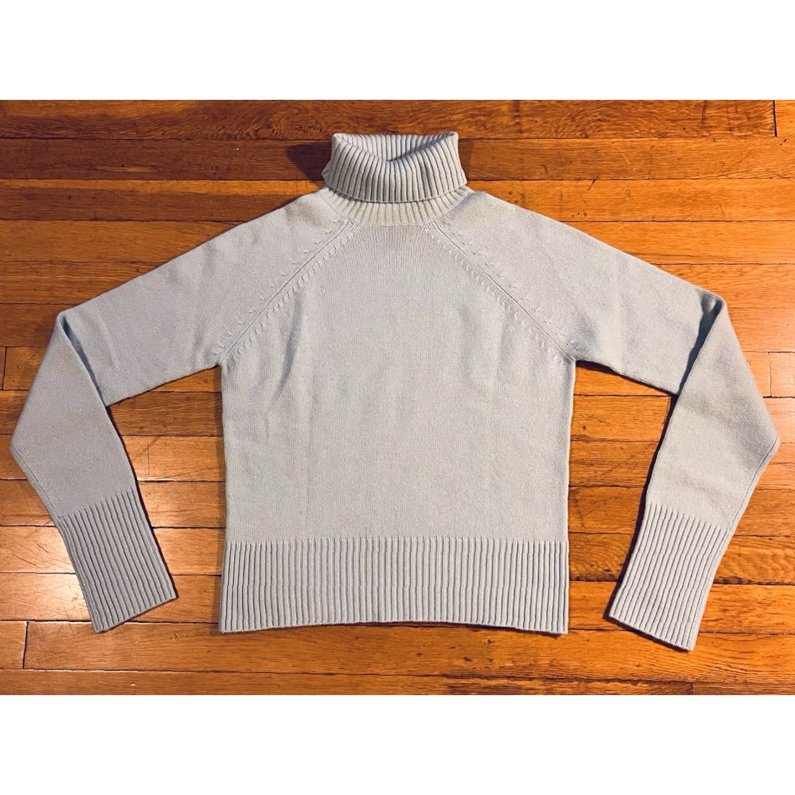 Vintage C3 100% Cashmere Turtleneck Sweater Women’s Large Blue Shirt Womens L Pullover Knitting Classic, Designer, Outdoor Vintage: No Size L / US 10 / IT 46 - 2 Thumbnail