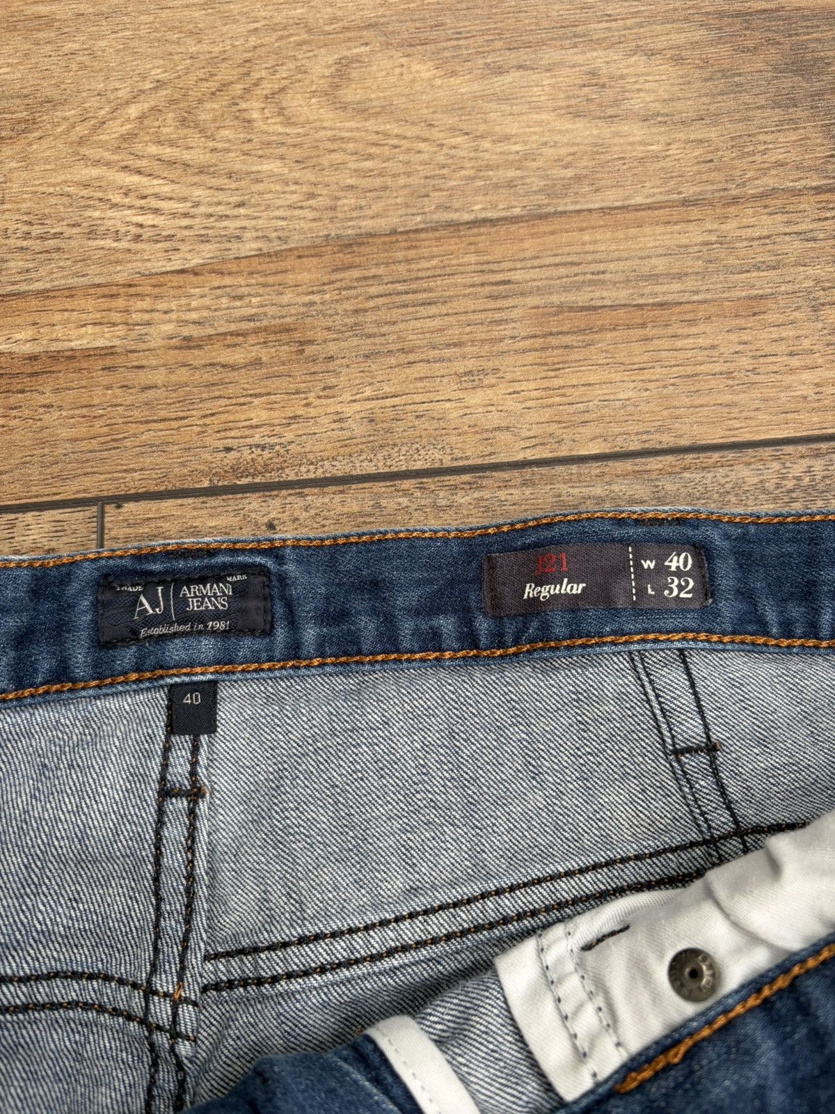 Armani Armani Metal Small Logo Jeans Size US 38 / EU 54 - 6 Thumbnail