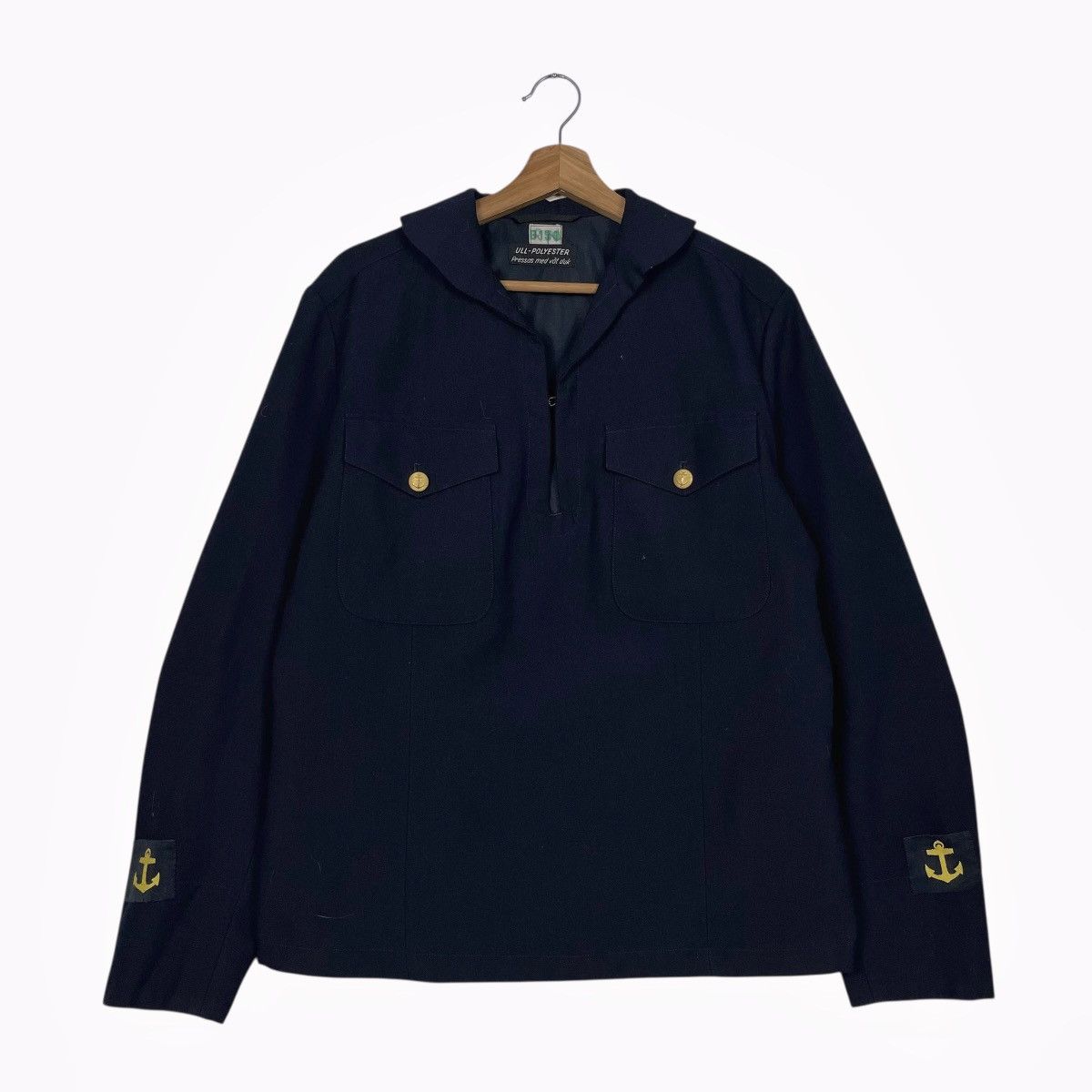 Vintage Vintage 70s Swedish Navy Sailor Pullover Size US M / EU 48-50 / 2 - 1 Thumbnail