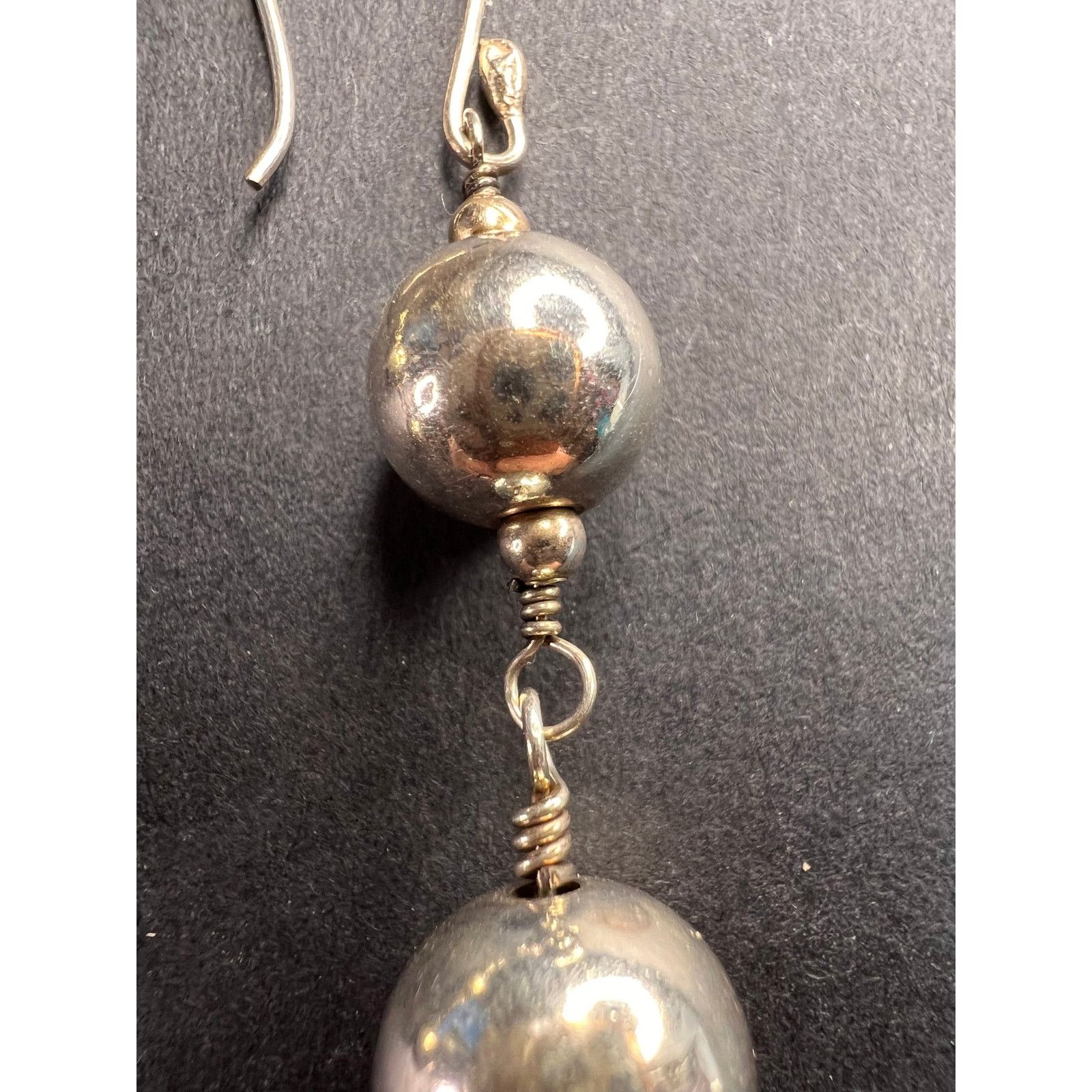 Other Vintage sterling silver graduated ball dangling earrings Size ONE SIZE - 13 Thumbnail