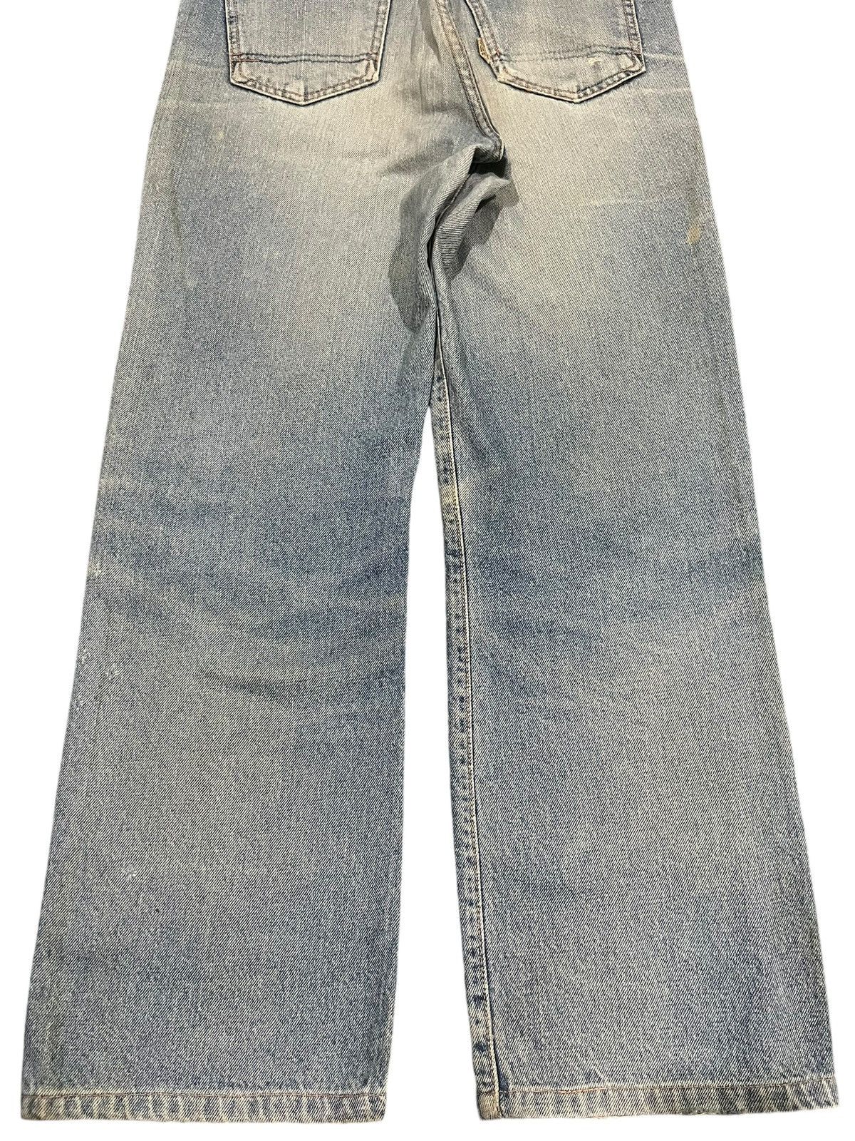 Edwin Vintage Japanese Brand Blue Washed Distressed Wide Leg Jeans Size US 30 / EU 46 - 7 Thumbnail
