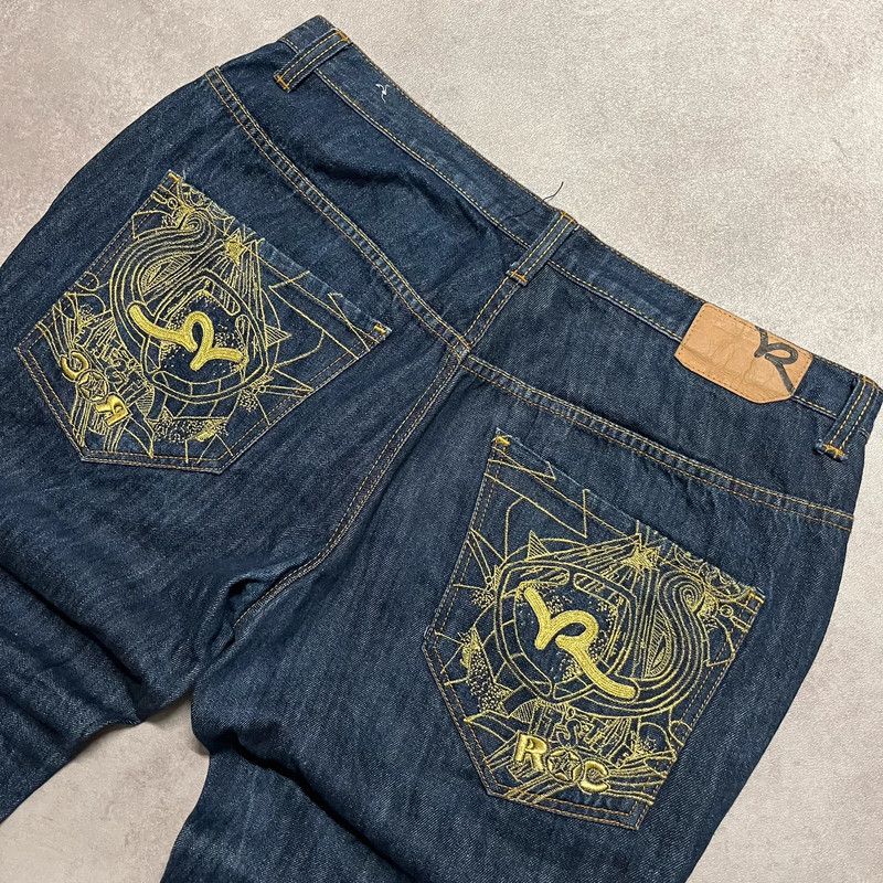 JNCO Vintage Rocawear Baggy Denim Pants Rap Hip Hop Y2K 90s Size US 33 - 3 Thumbnail