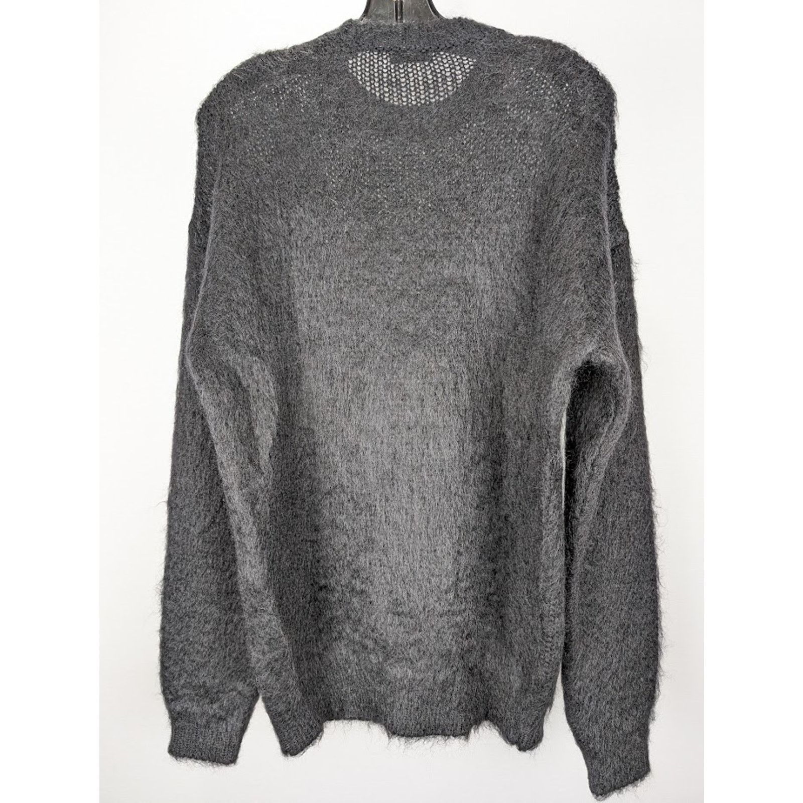 Saint Laurent Paris o1rshd1 Jacquard Sweater in Noir/Naturel Size US M / EU 48-50 / 2 - 9 Thumbnail