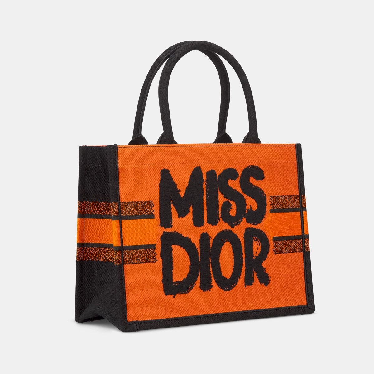 Dior o1bcso1str0226 Size:OS/Book Tote Fab/Embroi in Orange/Black Size ONE SIZE - 1 Thumbnail