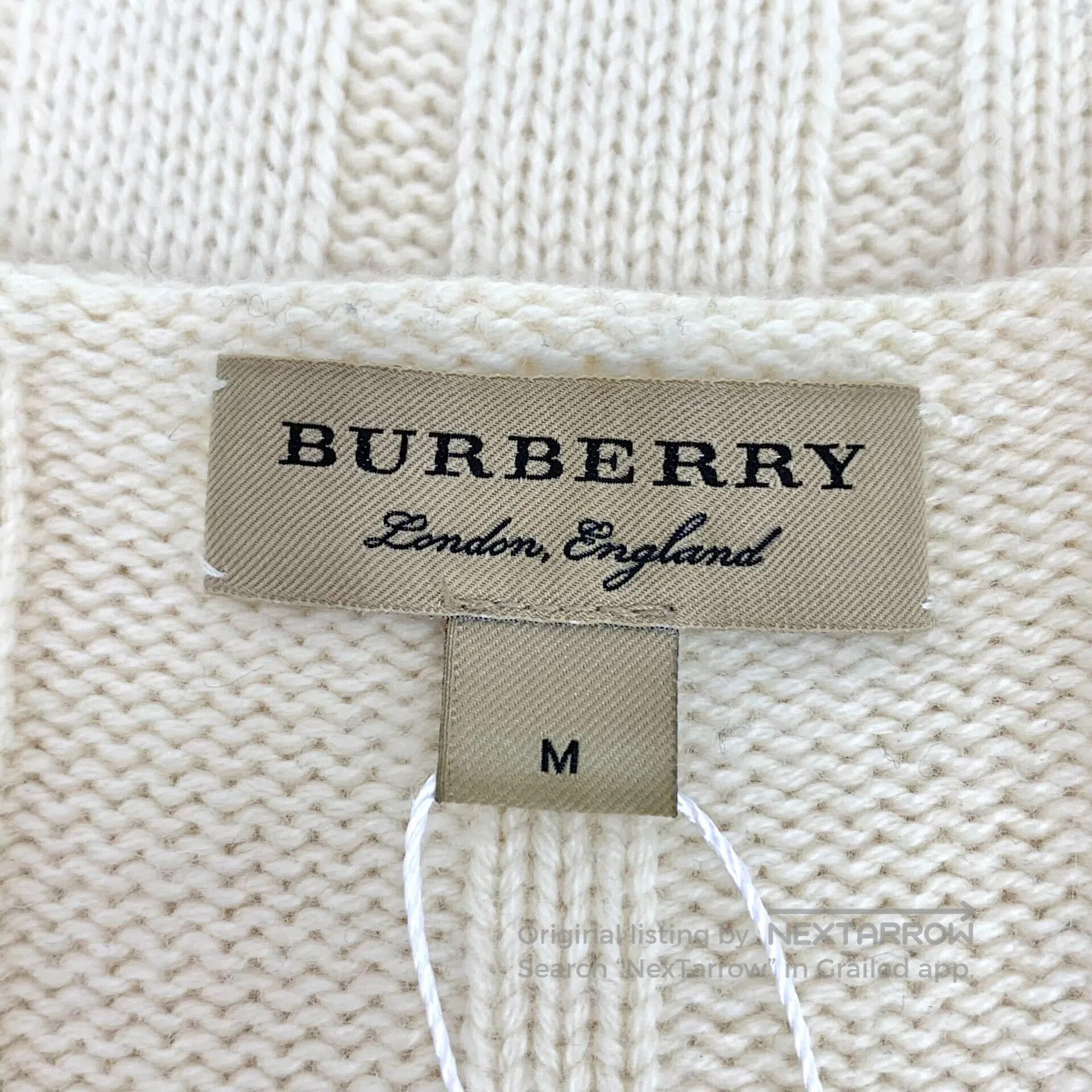 Burberry Burberry Beige buttoned woolen round-neck long-sleeve swea Size US M / EU 48-50 / 2 - 5 Thumbnail
