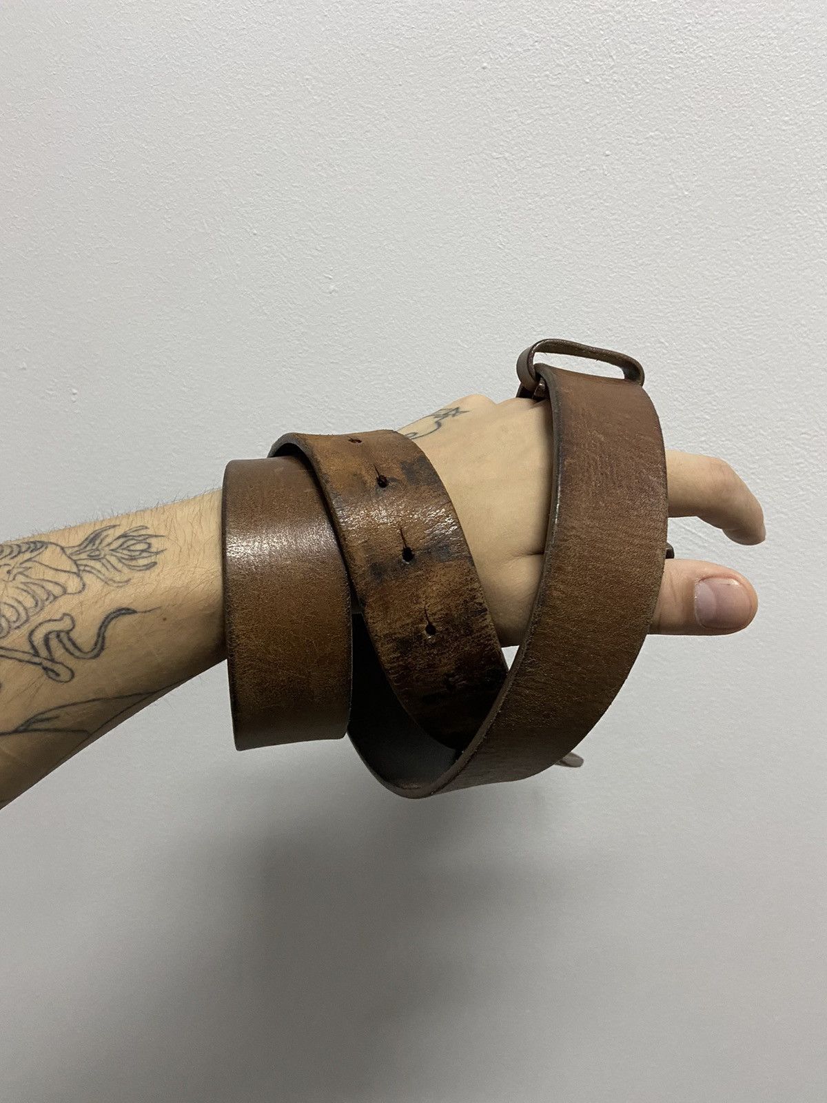 Diesel × Vintage Diesel belt leather vintage made in Italy avant Garde Size ONE SIZE - 3 Thumbnail