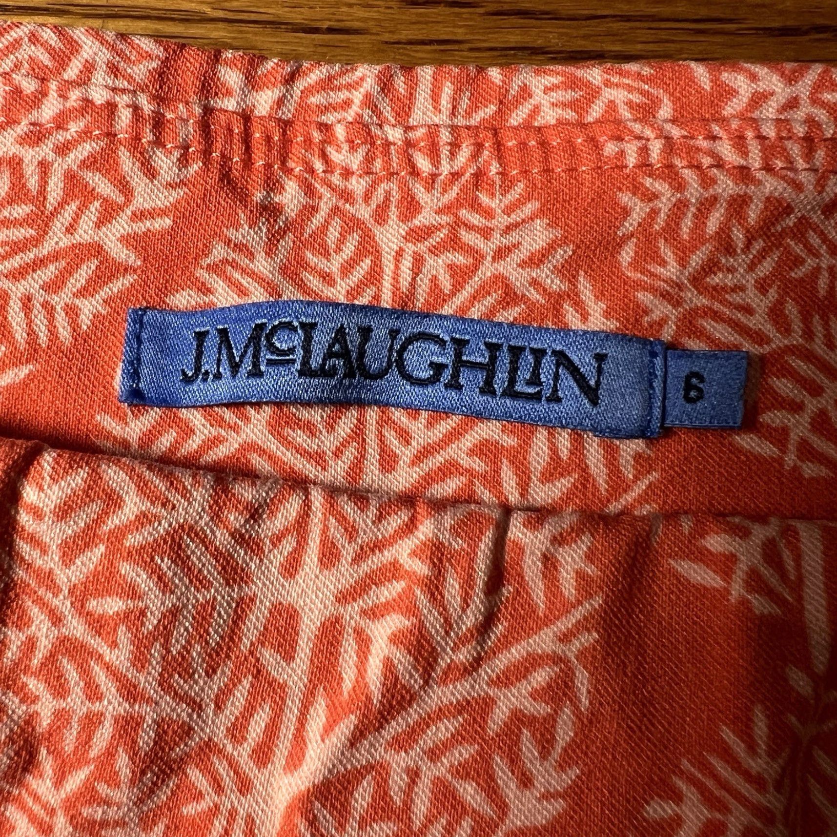 J.McLaughlin J.McLaughlin Ivy Pants Women's Size 6 Coral Floral Slim Tapered Casual Size 28" / US 6 / IT 42 - 2 Thumbnail