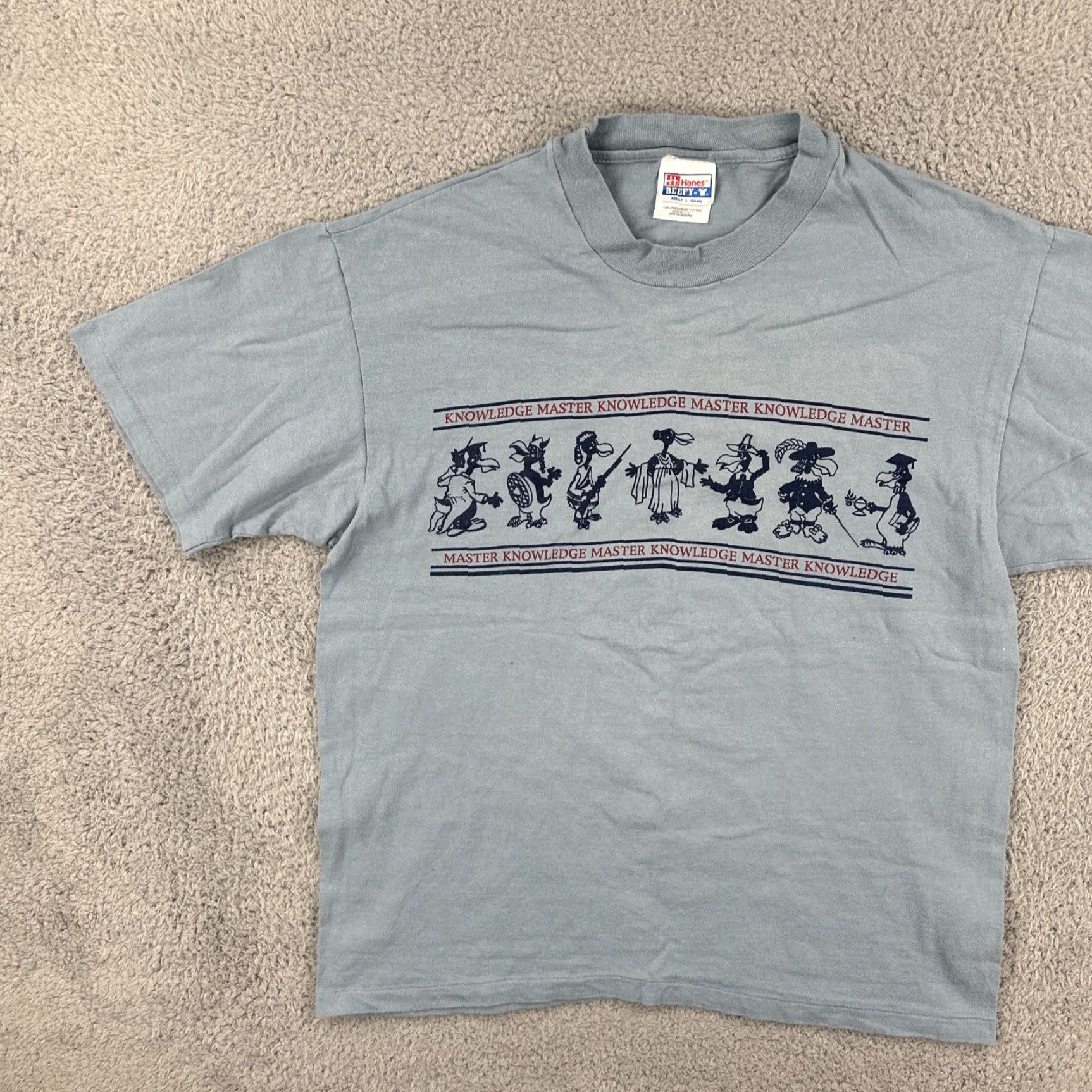 Hanes VINTAGE Hanes Beefy-T Blue L Short Sleeve T Shirt USA Made 90s 1996 National Champs Mens Size US L / EU 52-54 / 3 - 3 Thumbnail