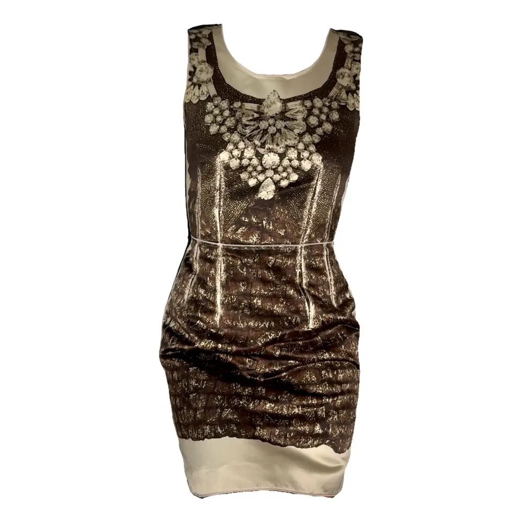 Dolce & Gabbana Dolce & Gabbana Brown Sheath Sleeveless Mini Dress Size IT40 Size M / US 6-8 / IT 42-44 - 2 Thumbnail