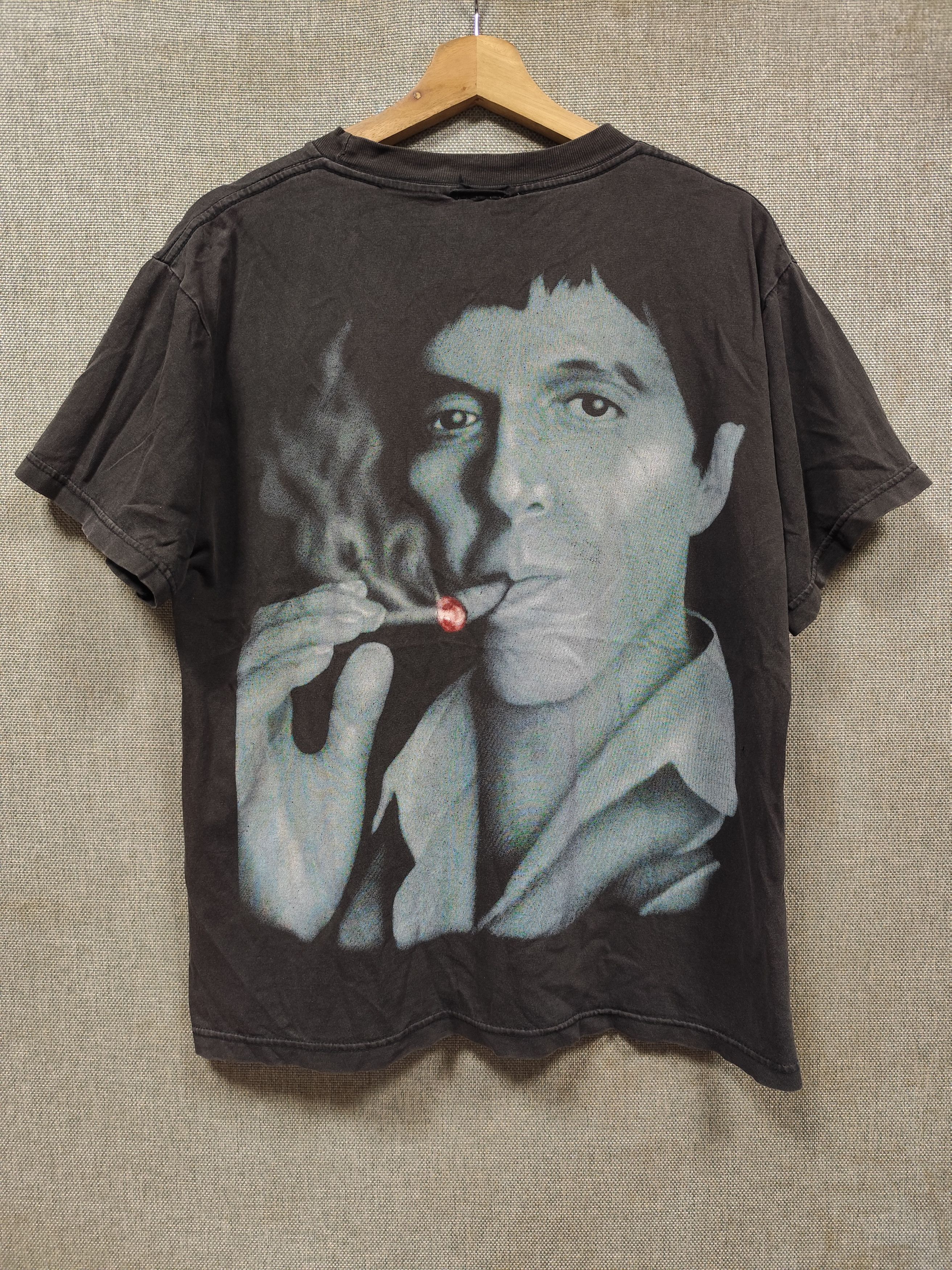 Vintage Vintage T Shirt Bootleg 90s Scarface Tony Montana Face Size US M / EU 48-50 / 2 - 2 Thumbnail