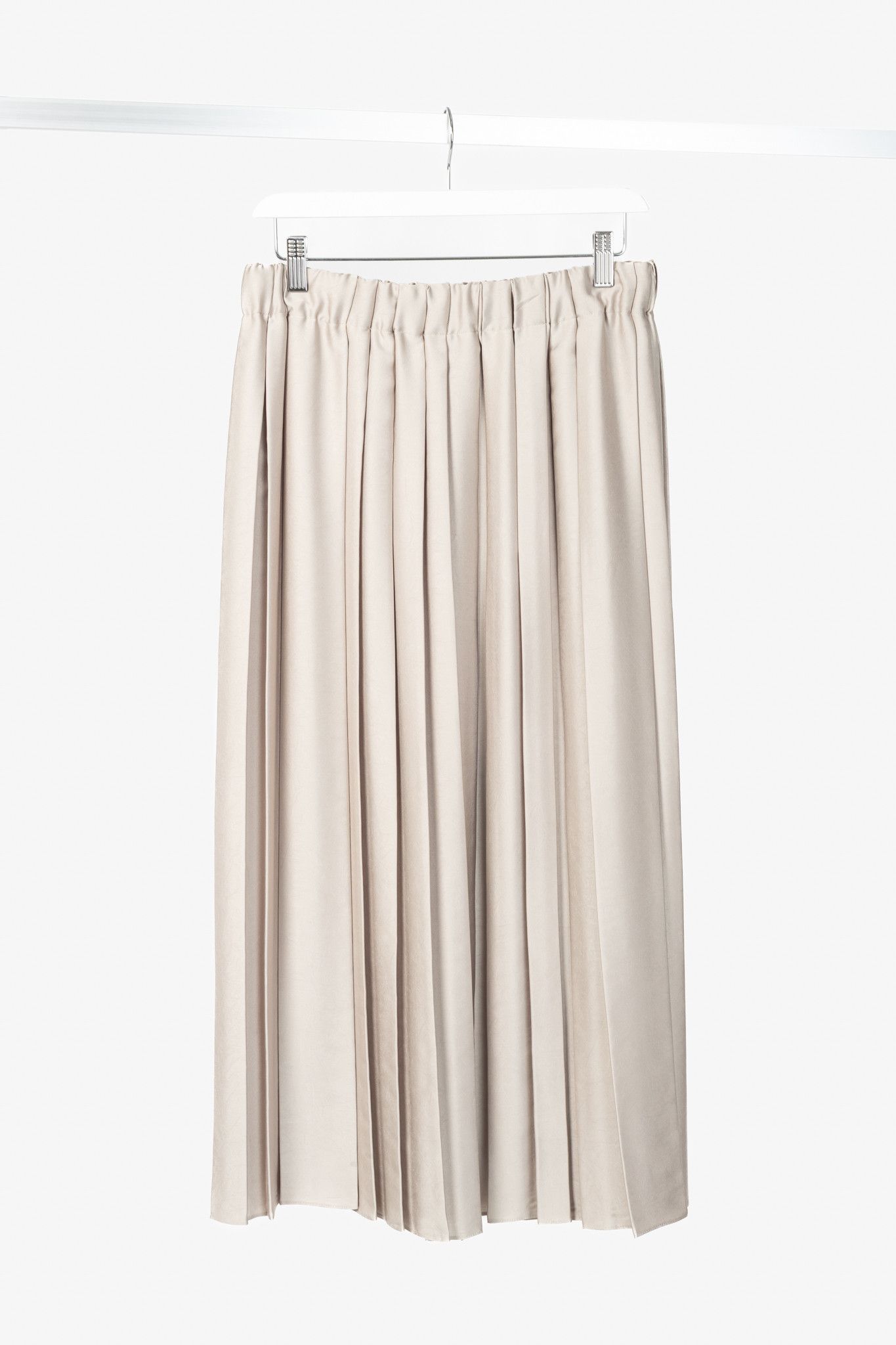 Tibi Tibi Light Tan Feather Weight Pleated Pull On Skirt Size 28" / US 6 / IT 42 - 1 Thumbnail