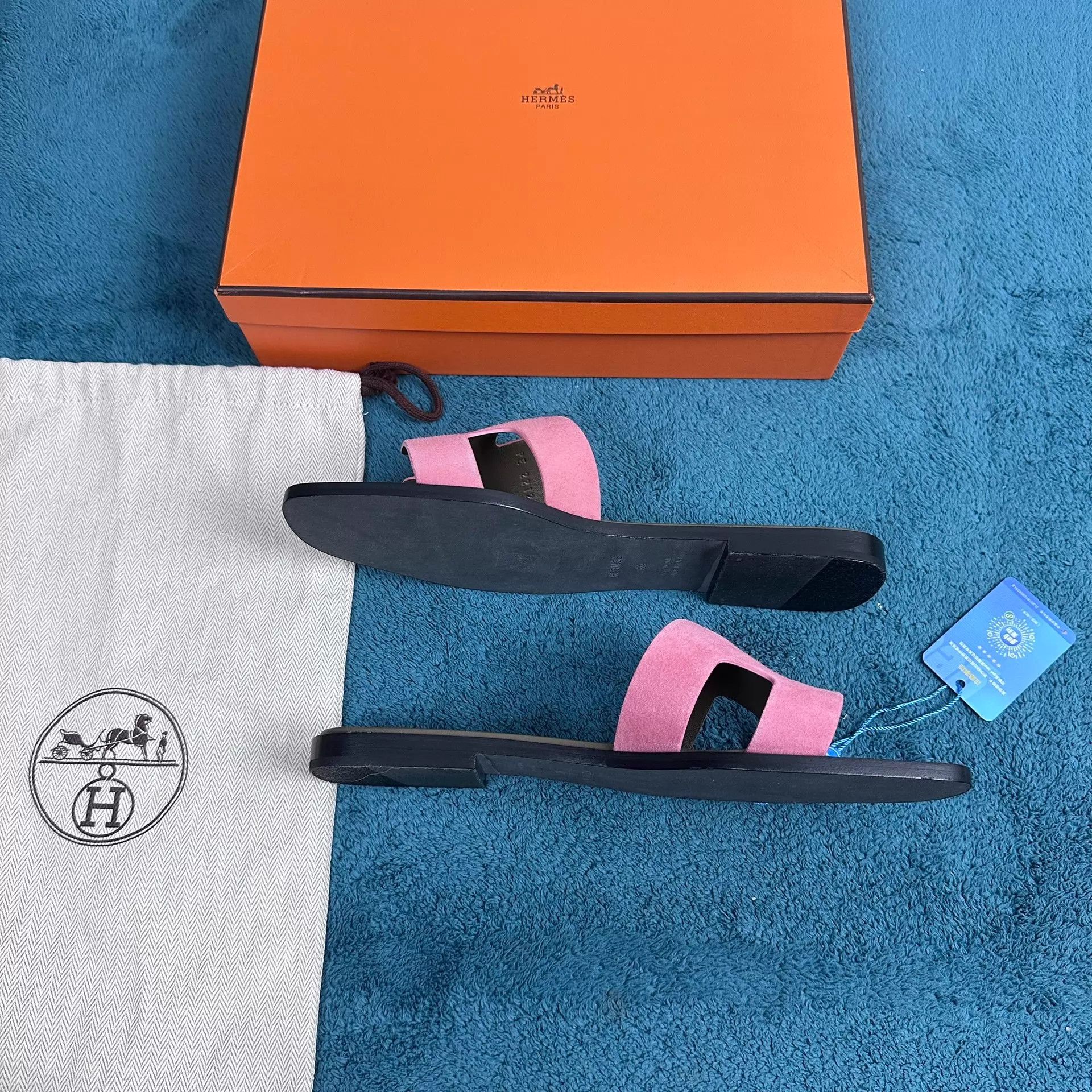 Hermes Hermès Oran Pink Sandal 39 New w/ Sticky Sole & Accessories Size US 8.5 / IT 38.5 - 3 Thumbnail