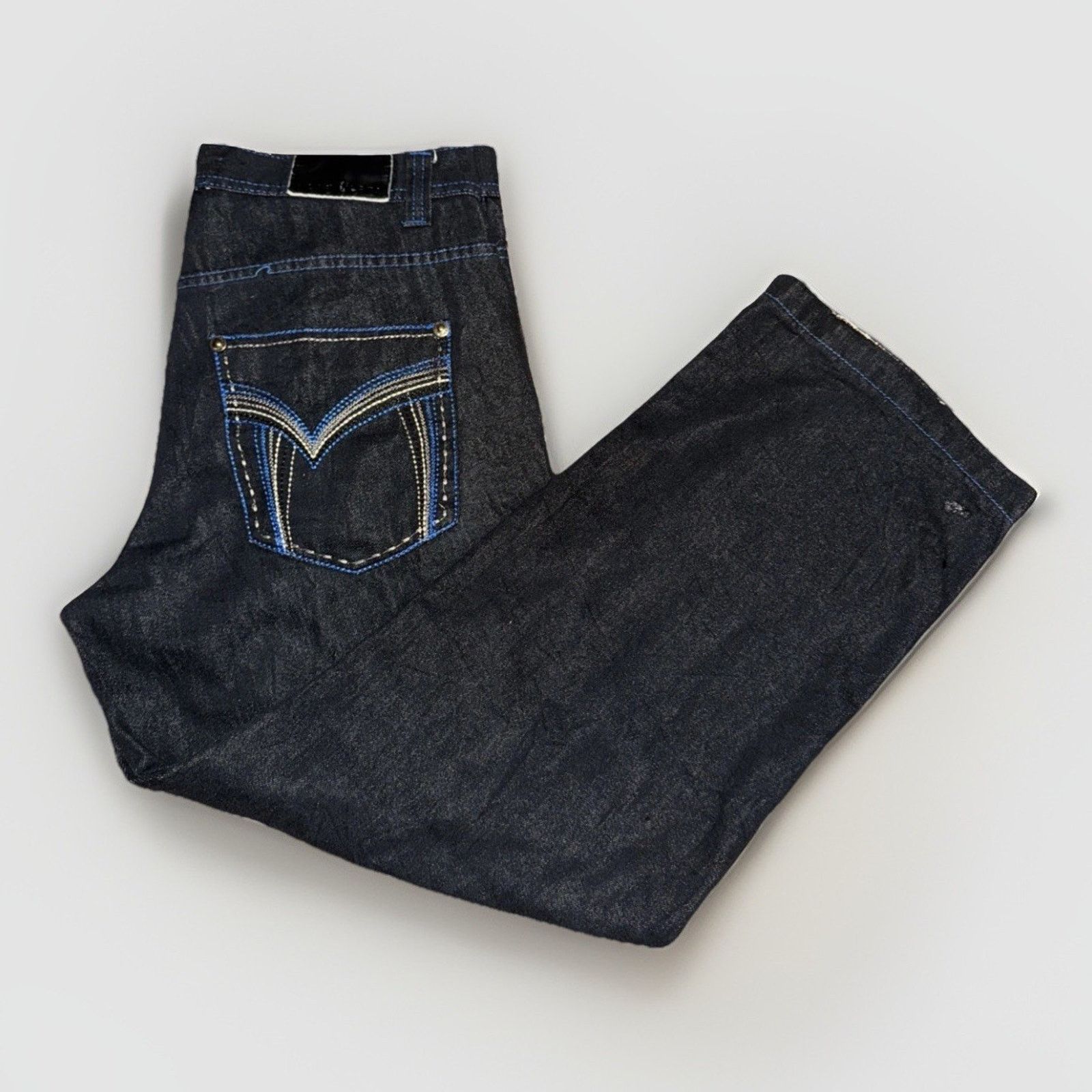 Vintage Rich Kid Jeans 36x32 Dark Wash Distressed Y2K Skater Size US 36 / EU 52 - 1 Thumbnail
