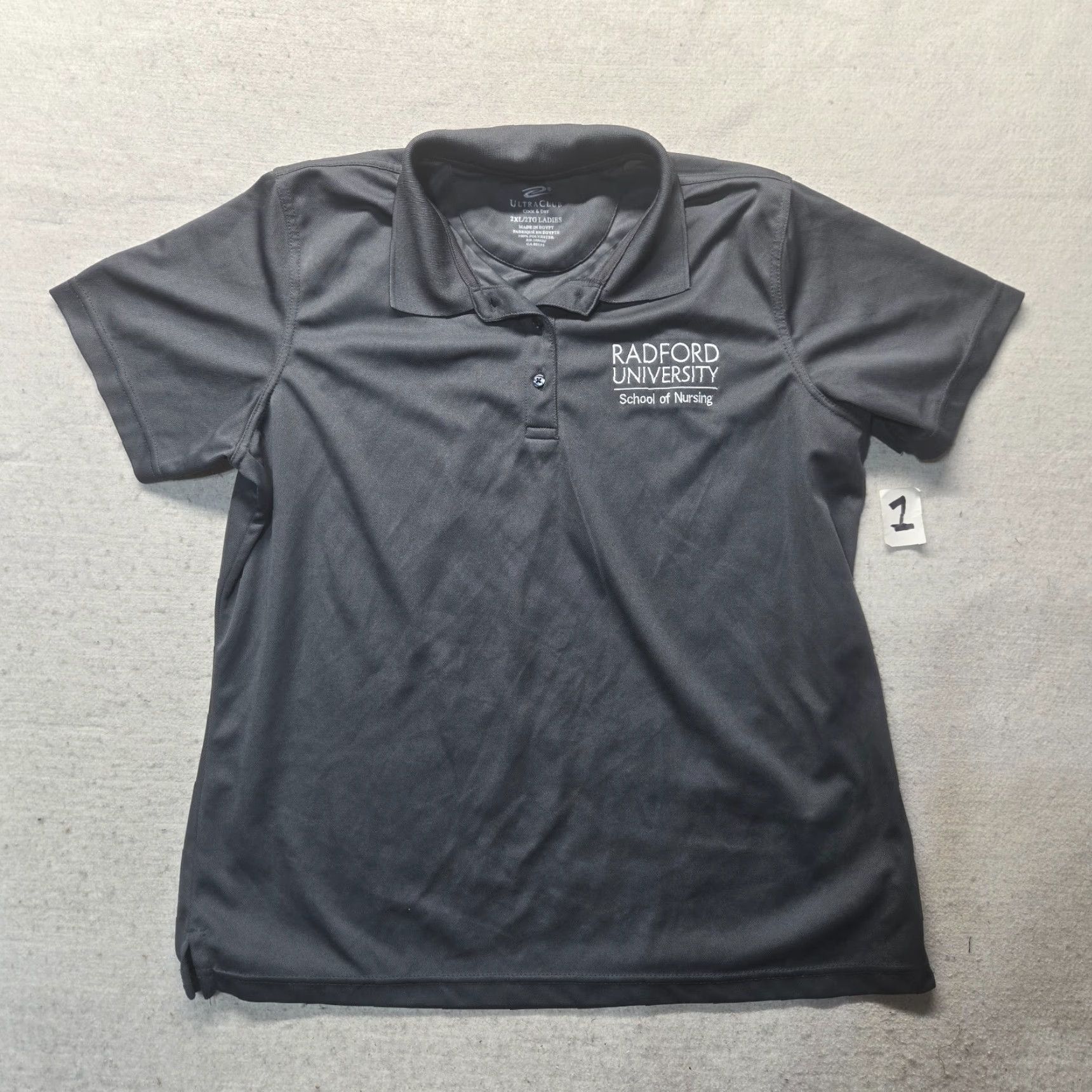 Vintage VINTAGE Radford University Highlanders Polo Shirt Women's 2XL Short Sleeve Gray Shirt College Apparel Womens 2XL Virginia Size XXL / US 16-18 / IT 52-54 - 2 Thumbnail
