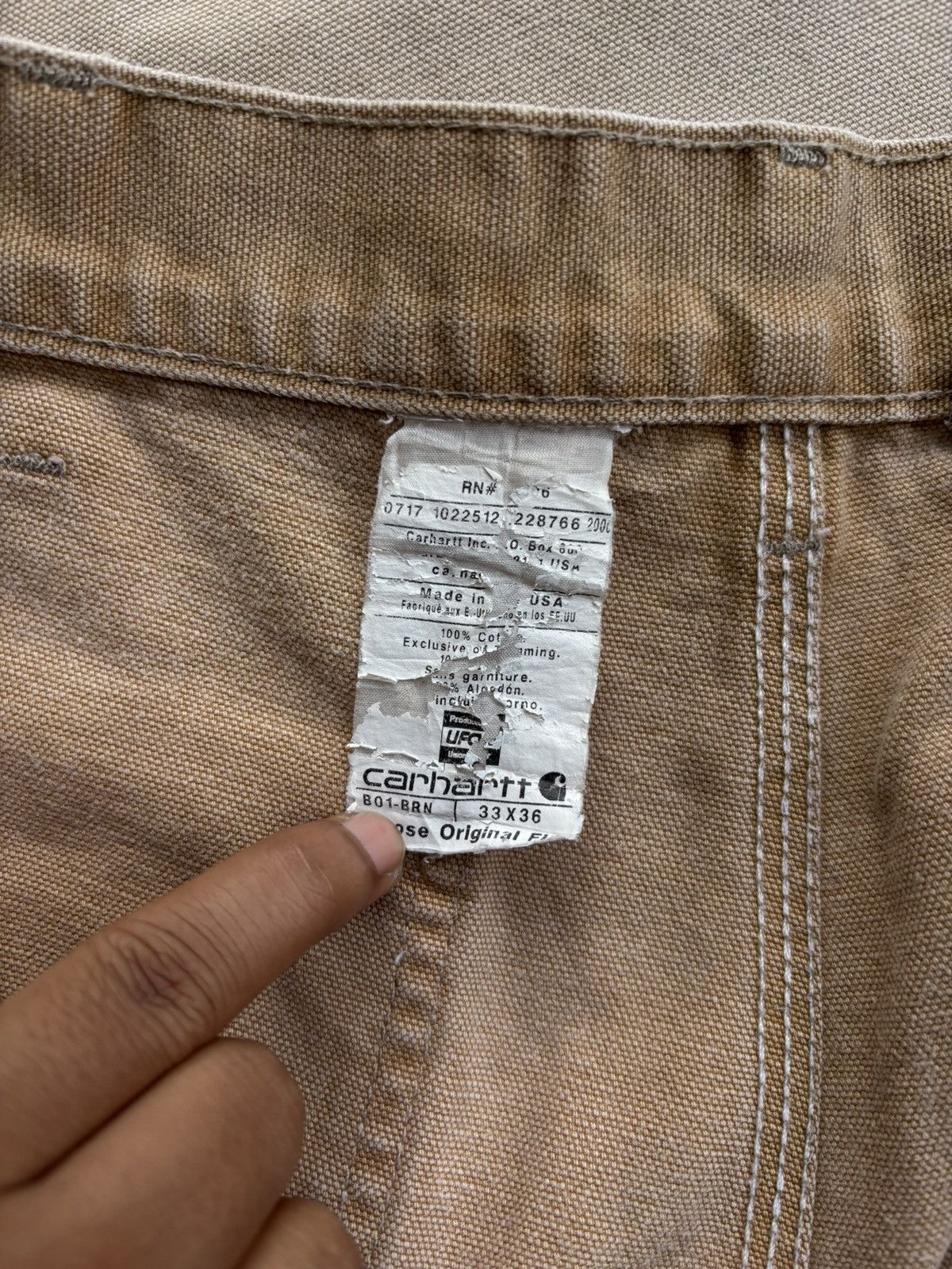 Carhartt carhartt double knee B01 size 33 loose original fitt Size US 33 - 8 Thumbnail